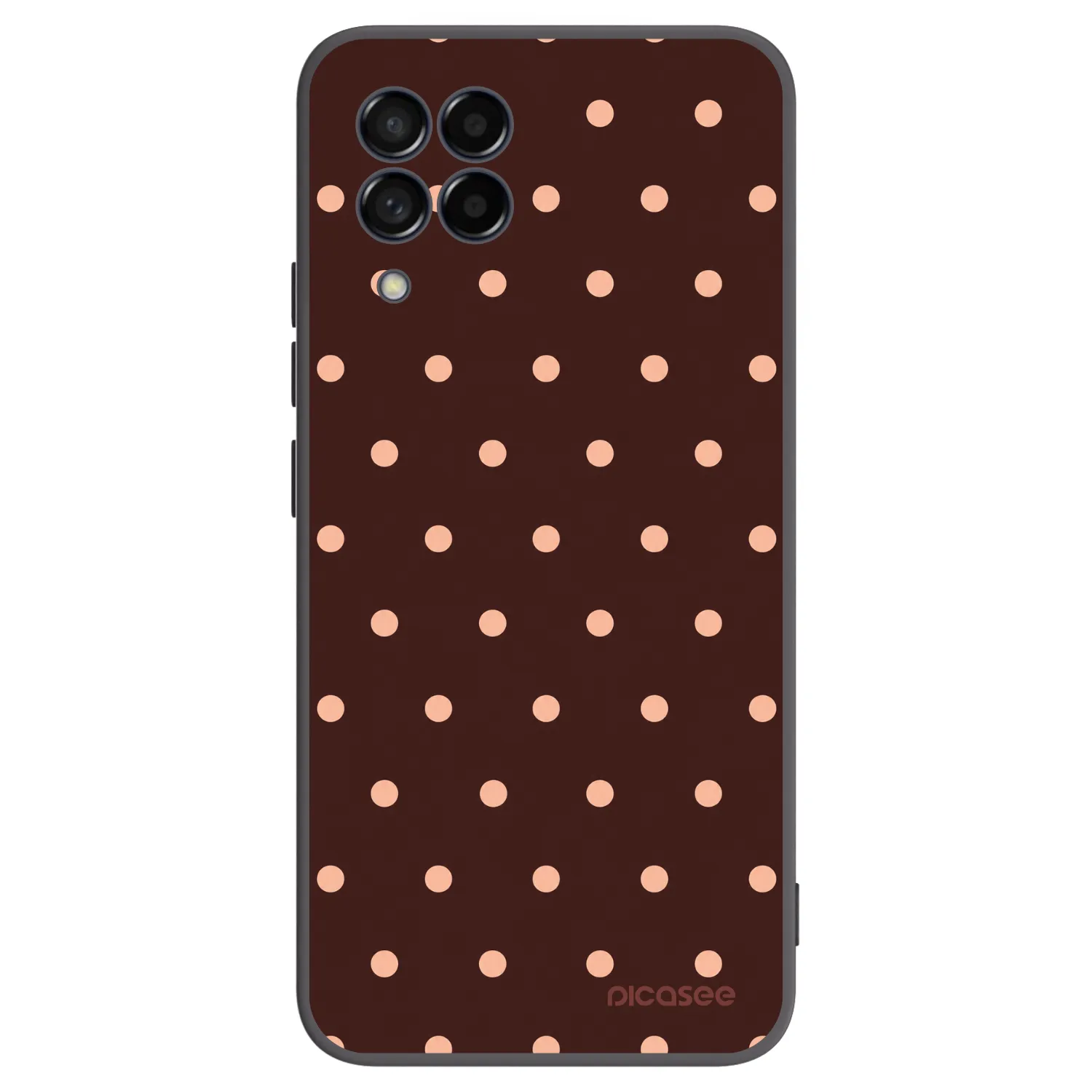 Picasee silikónový čierny obal pre Samsung Galaxy M53 5G - Peach Dots & Chocolate