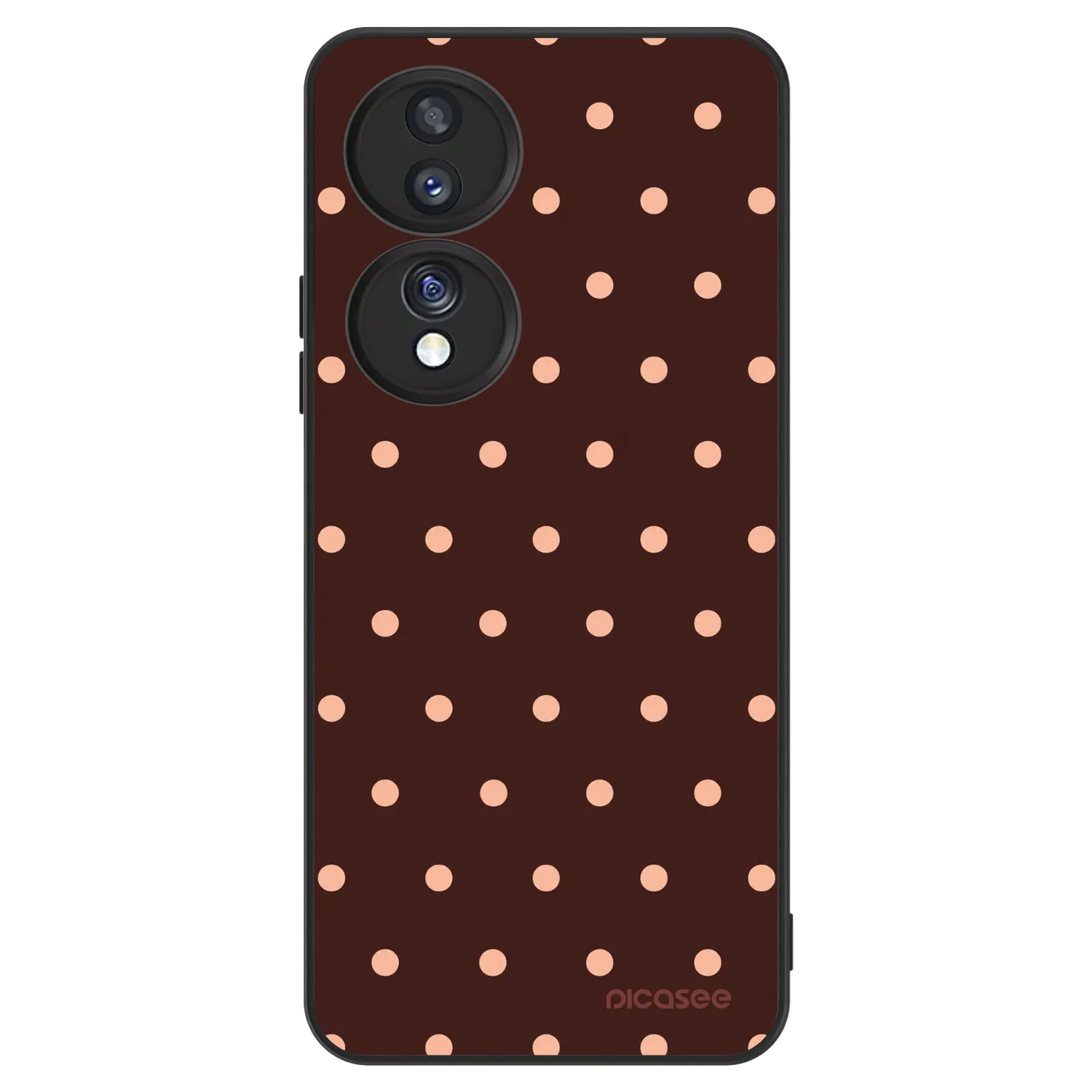 Picasee ULTIMATE CASE pro Honor 70 - Peach Dots & Chocolate