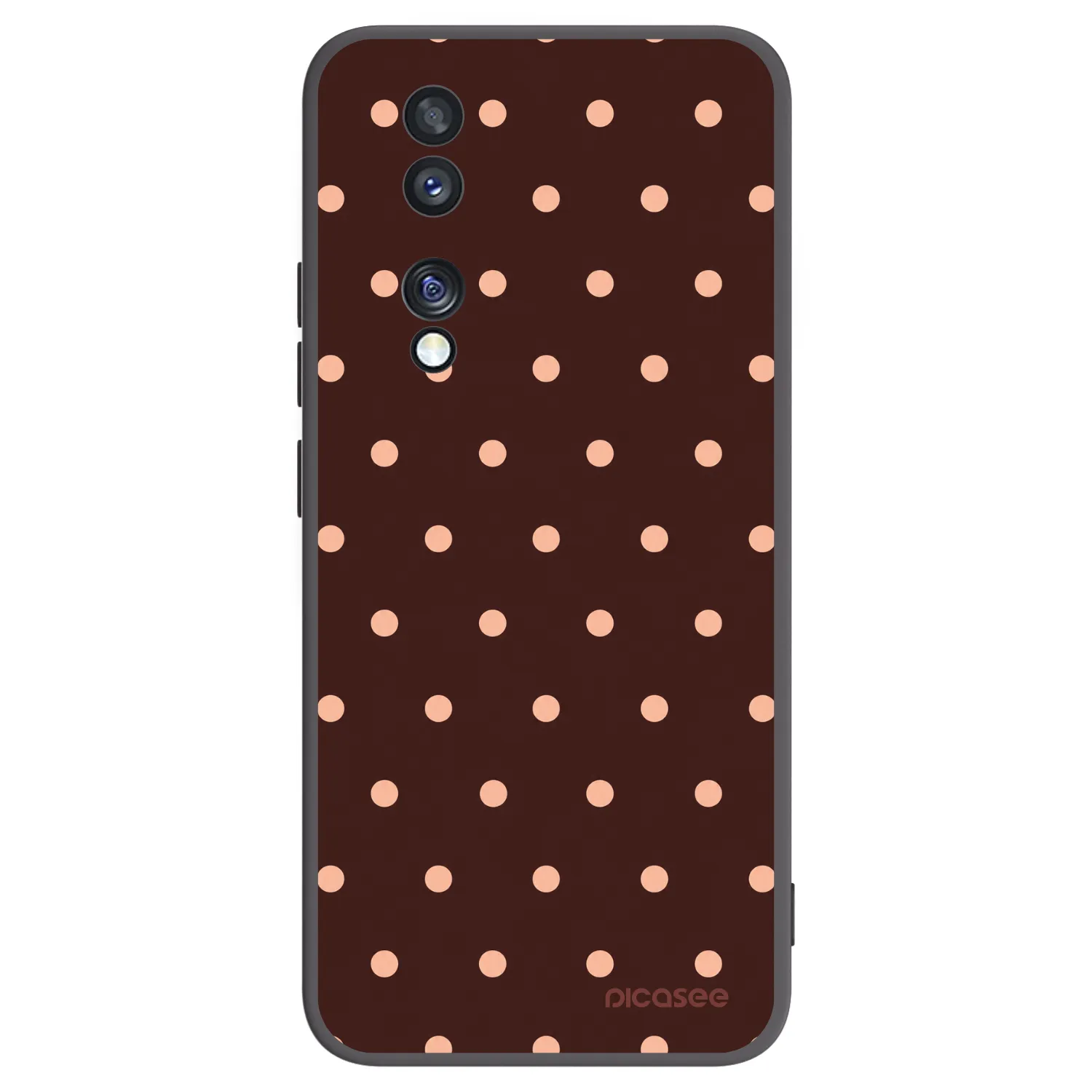 Picasee silikónový čierny obal pre Honor 70 - Peach Dots & Chocolate