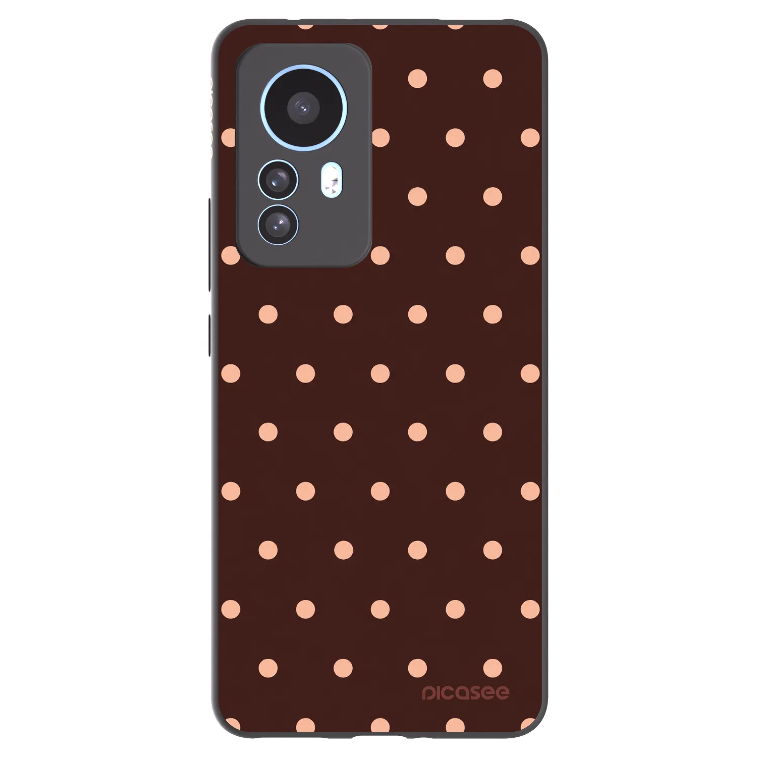 Picasee silikónový čierny obal pre Xiaomi 12T - Peach Dots & Chocolate