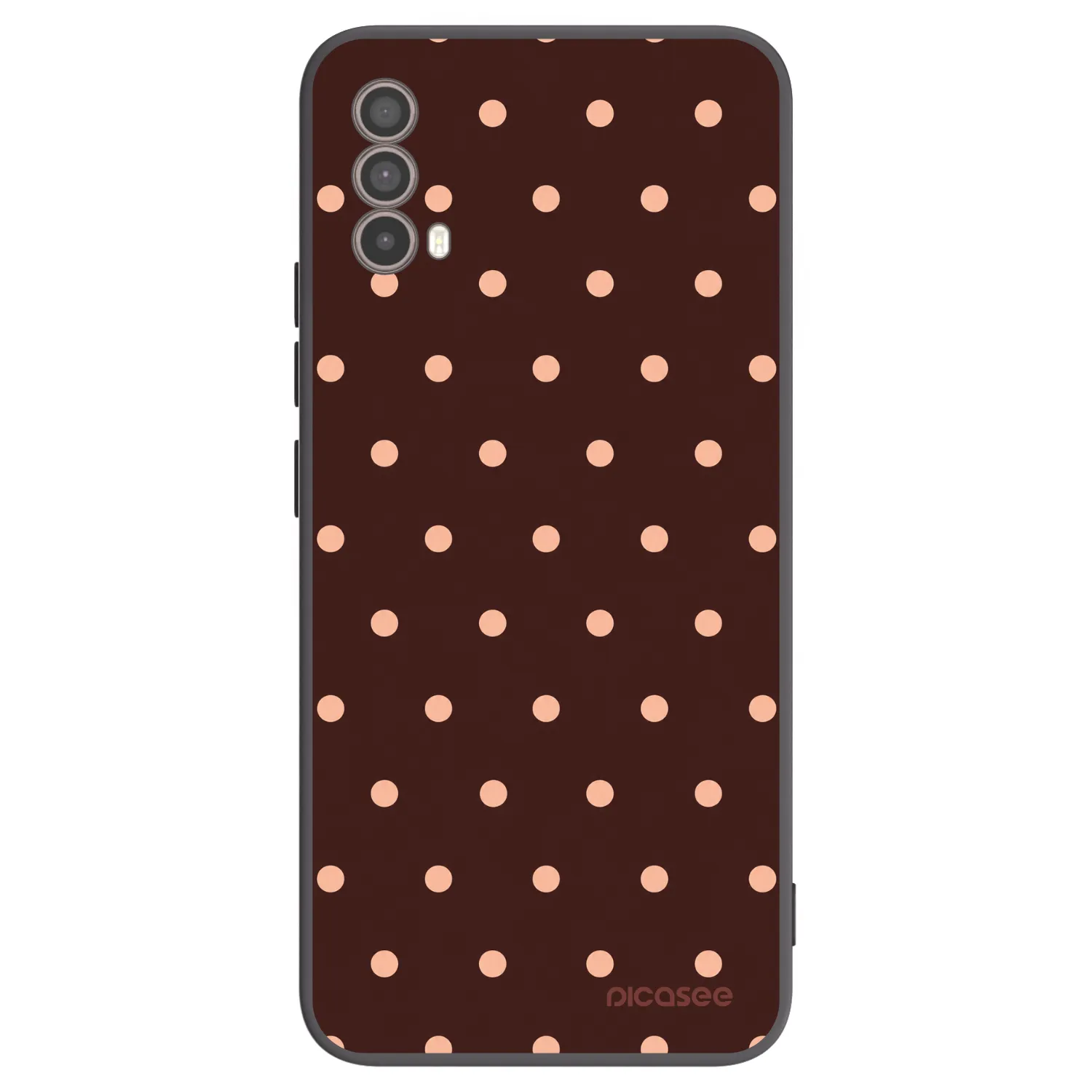 Picasee silikónový čierny obal pre Motorola Moto E40 - Peach Dots & Chocolate