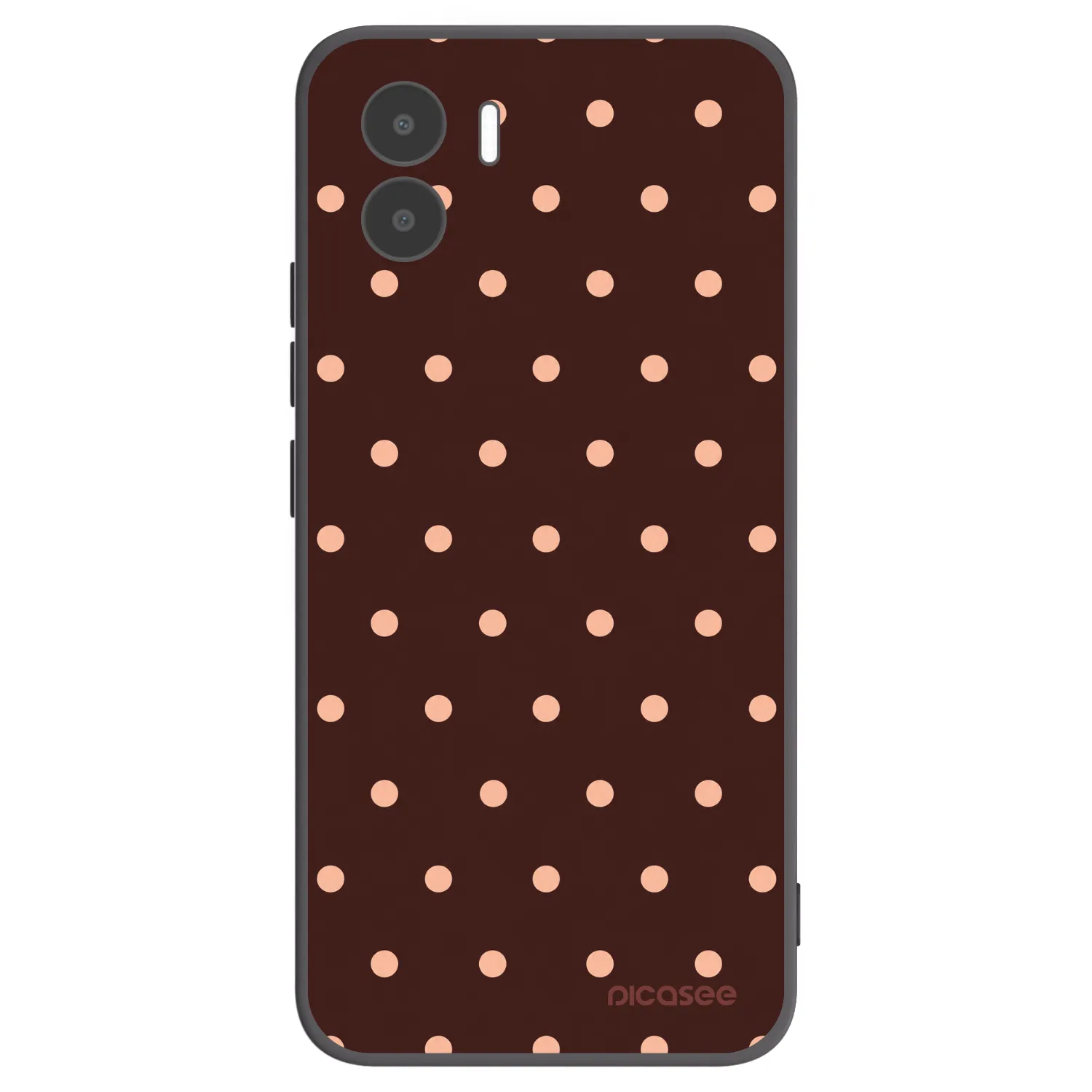 Picasee silikónový čierny obal pre Xiaomi Redmi A1 - Peach Dots & Chocolate