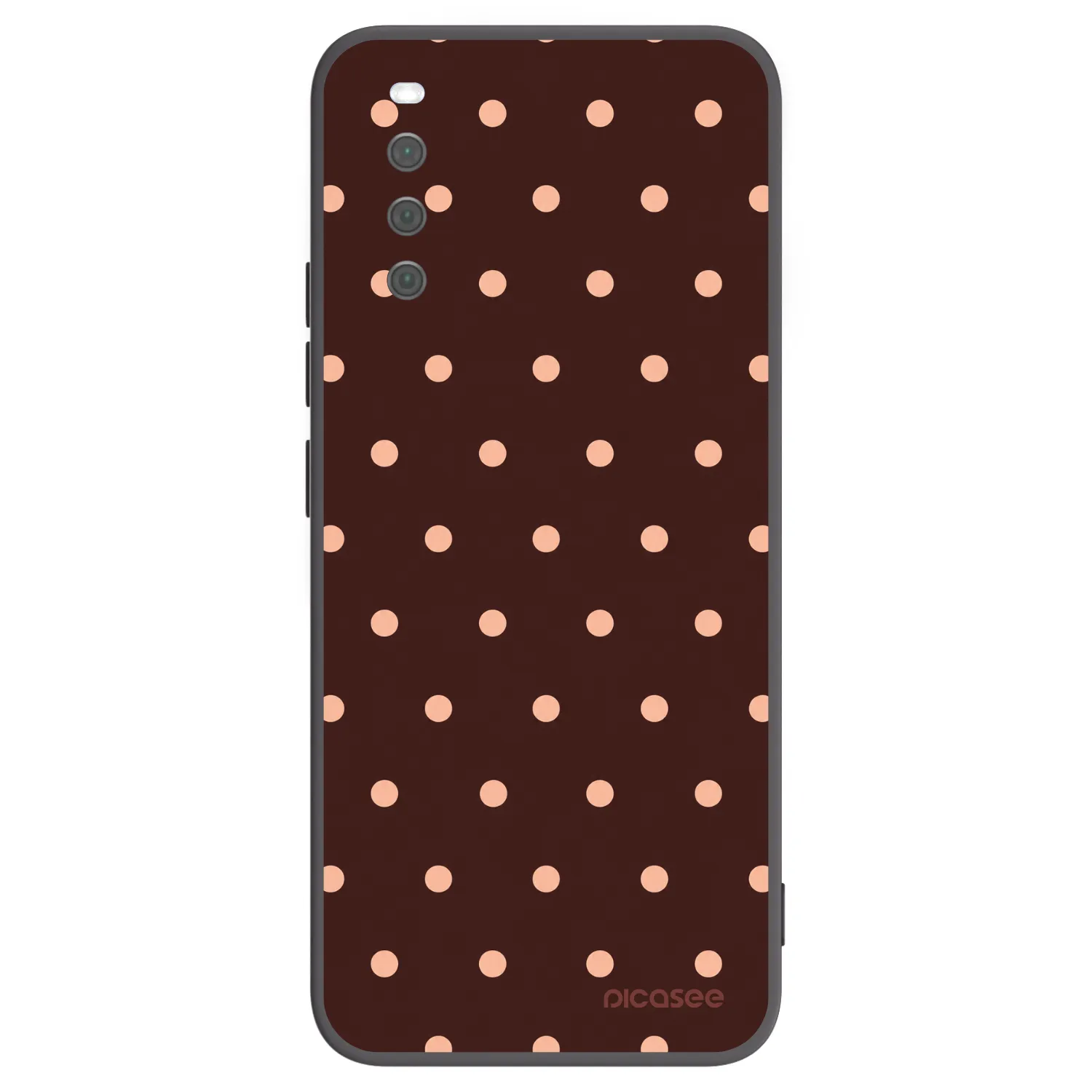 Picasee silikónový čierny obal pre Sony Xperia 10 III - Peach Dots & Chocolate