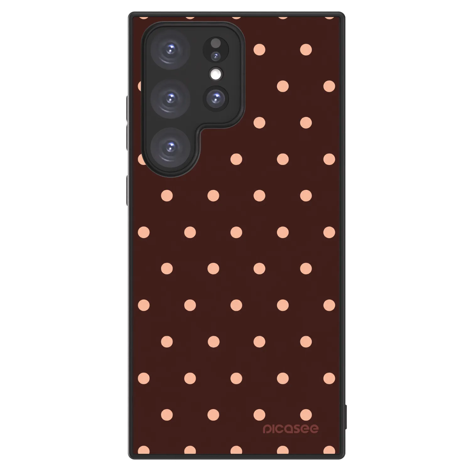 Picasee ULTIMATE CASE pro Samsung Galaxy S23 Ultra 5G - Peach Dots & Chocolate
