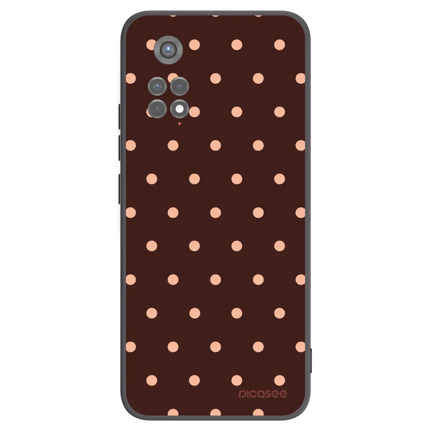 Picasee silikónový čierny obal pre Xiaomi Redmi Note 11S 5G - Peach Dots & Chocolate