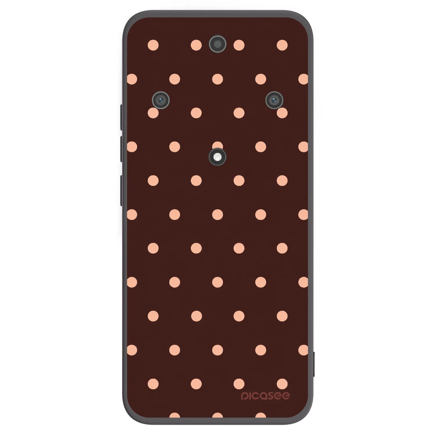 Picasee silikónový čierny obal pre Honor Magic5 Lite 5G - Peach Dots & Chocolate