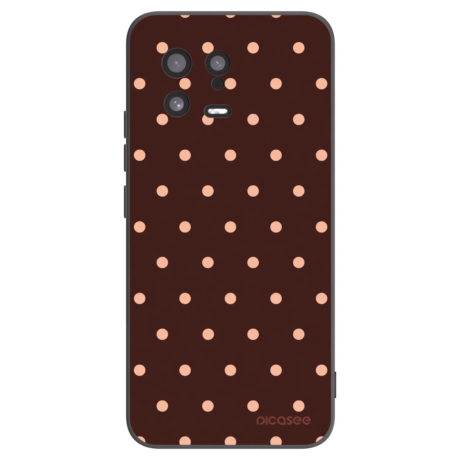 Picasee silikónový čierny obal pre Xiaomi 13 - Peach Dots & Chocolate