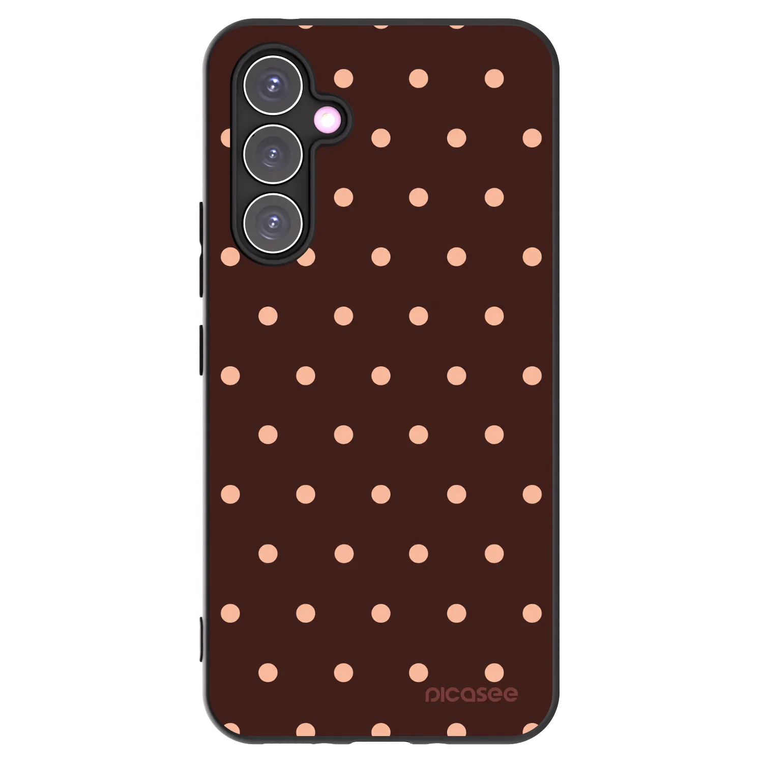 Picasee silikónový čierny obal pre Samsung Galaxy A54 5G A546B - Peach Dots & Chocolate