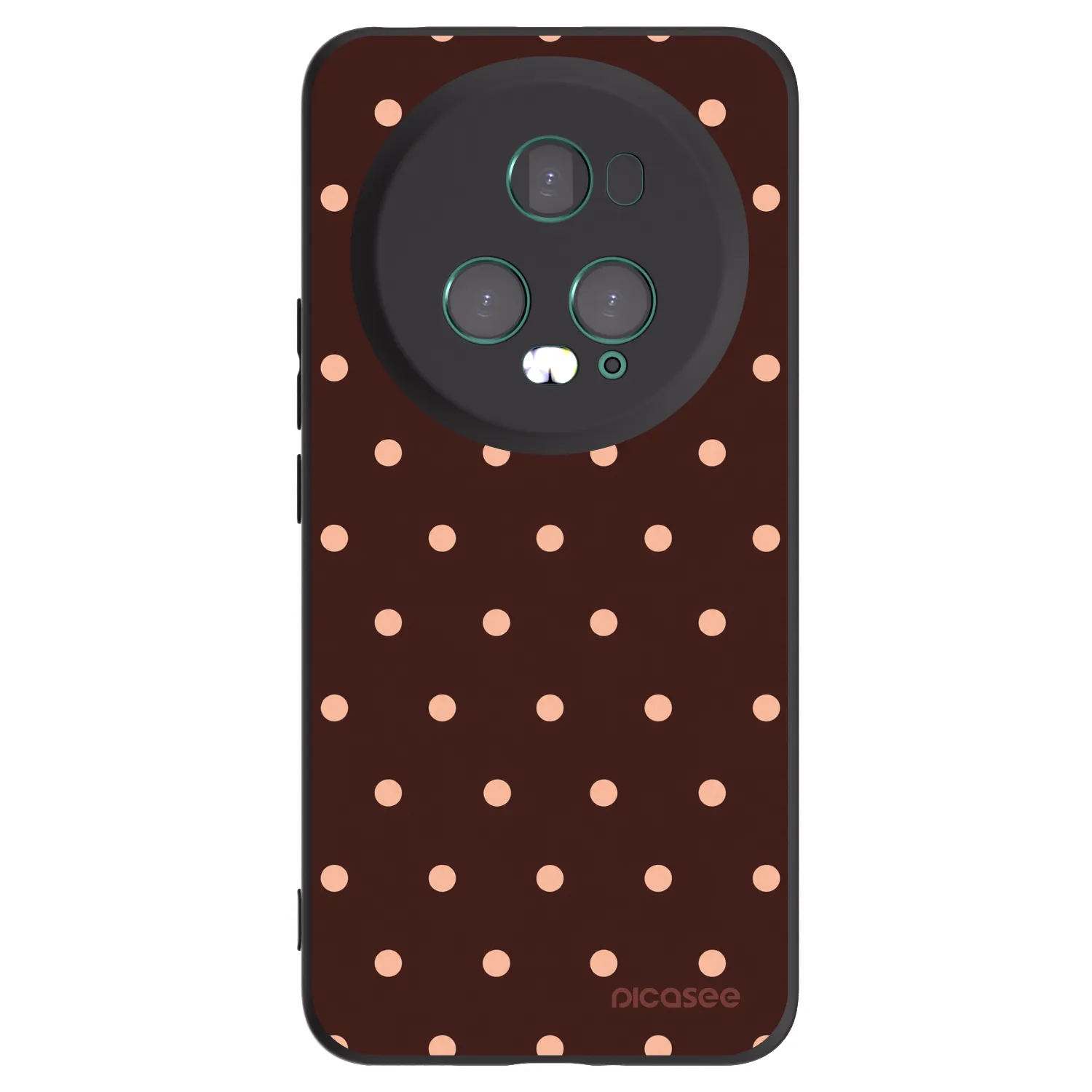 Picasee silikónový čierny obal pre Honor Magic5 Pro - Peach Dots & Chocolate