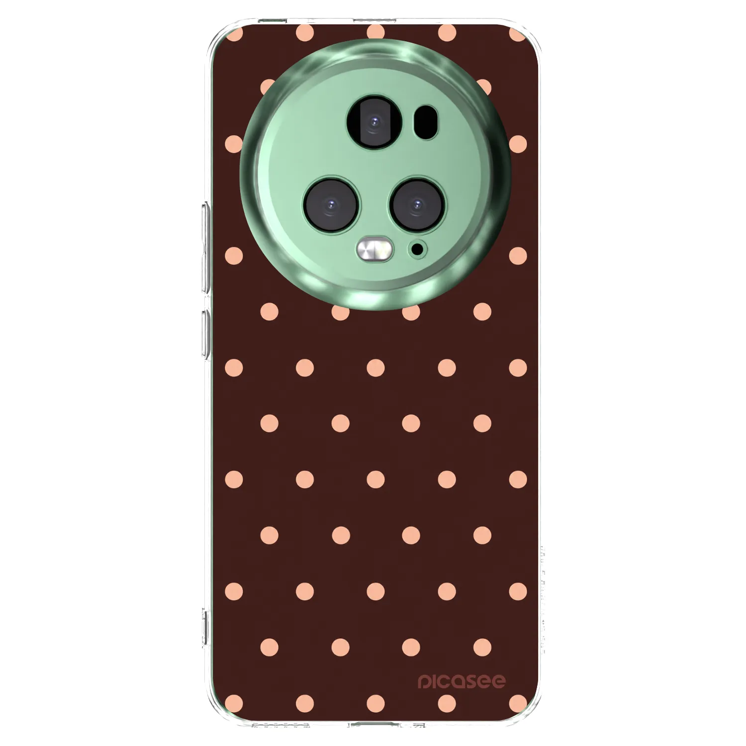 Picasee silikónový prehľadný obal pre Honor Magic5 Pro - Peach Dots & Chocolate