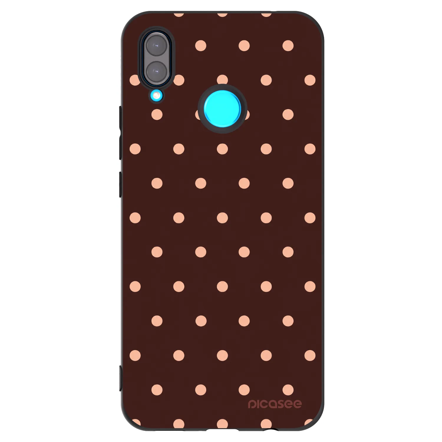 Picasee silikónový čierny obal pre Huawei Nova 3 - Peach Dots & Chocolate