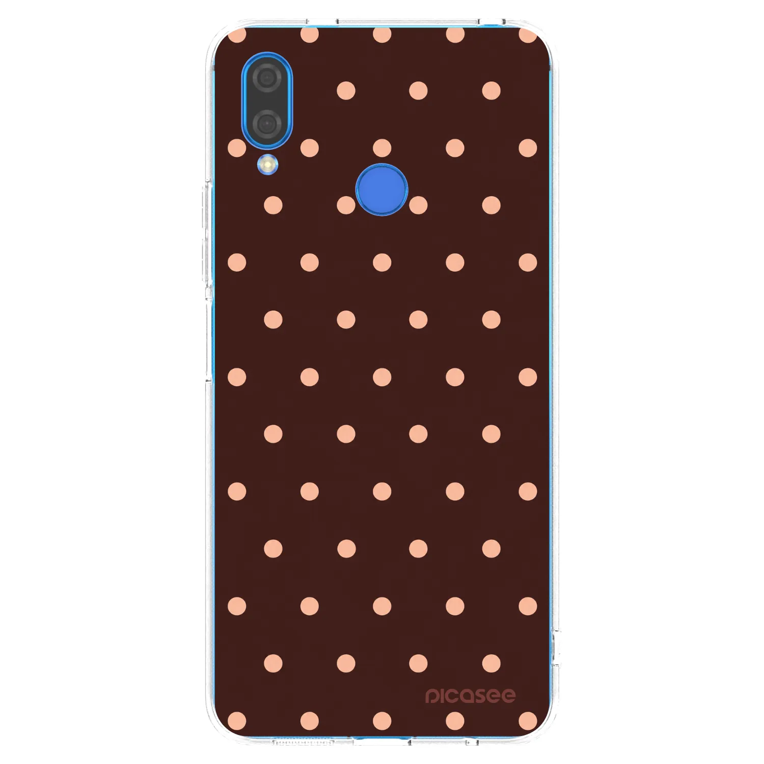 Picasee silikónový prehľadný obal pre Huawei Nova 3i - Peach Dots & Chocolate