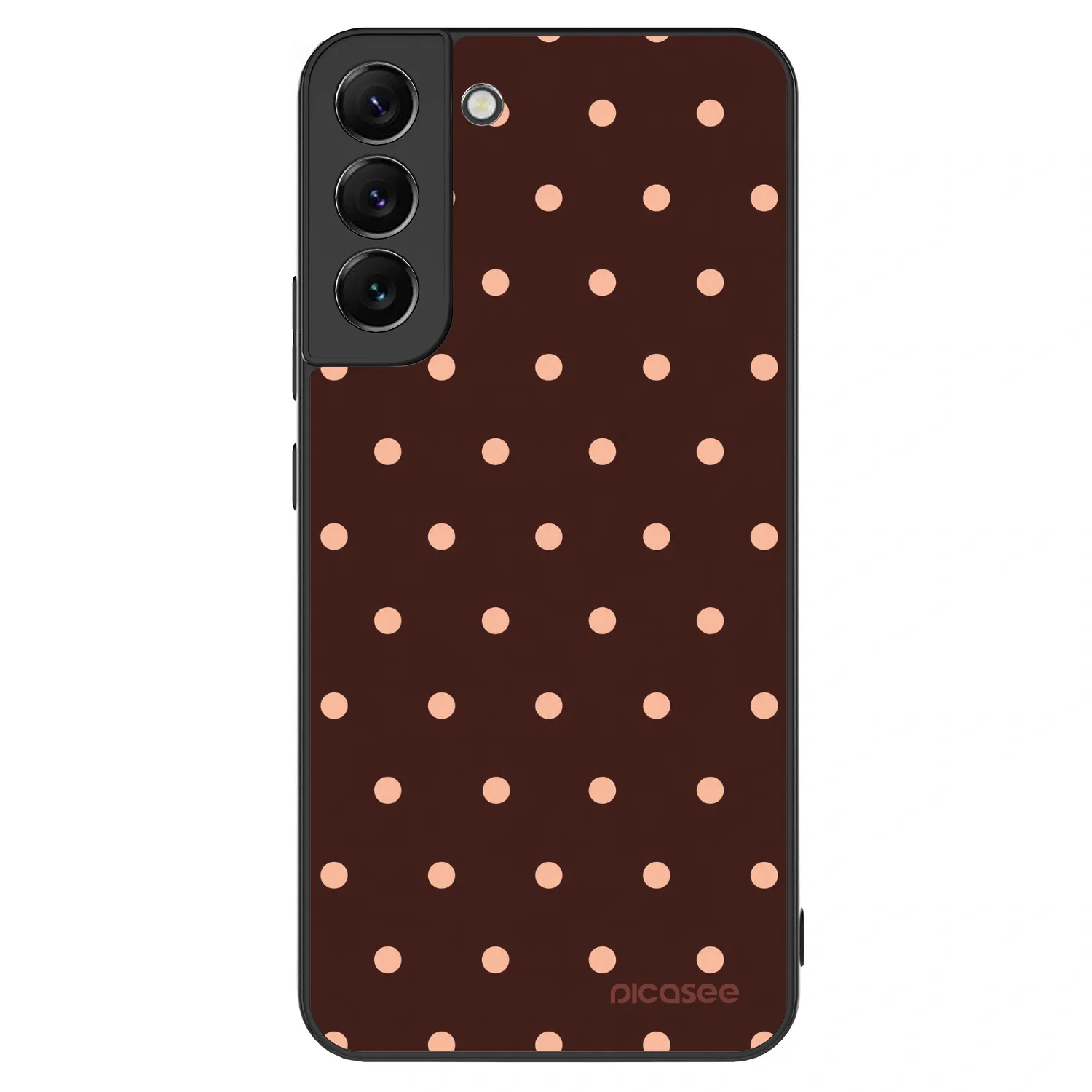 Picasee ULTIMATE CASE PowerShare pro Samsung Galaxy S22+ 5G - Peach Dots & Chocolate