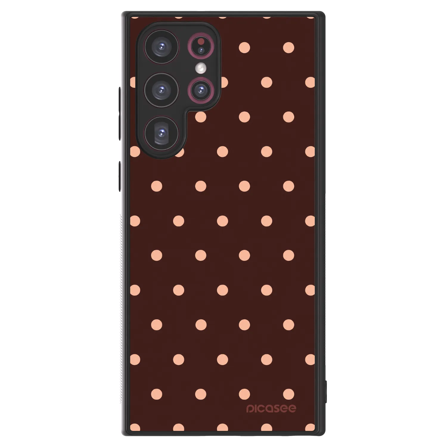Picasee ULTIMATE CASE PowerShare pro Samsung Galaxy S22 Ultra 5G - Peach Dots & Chocolate