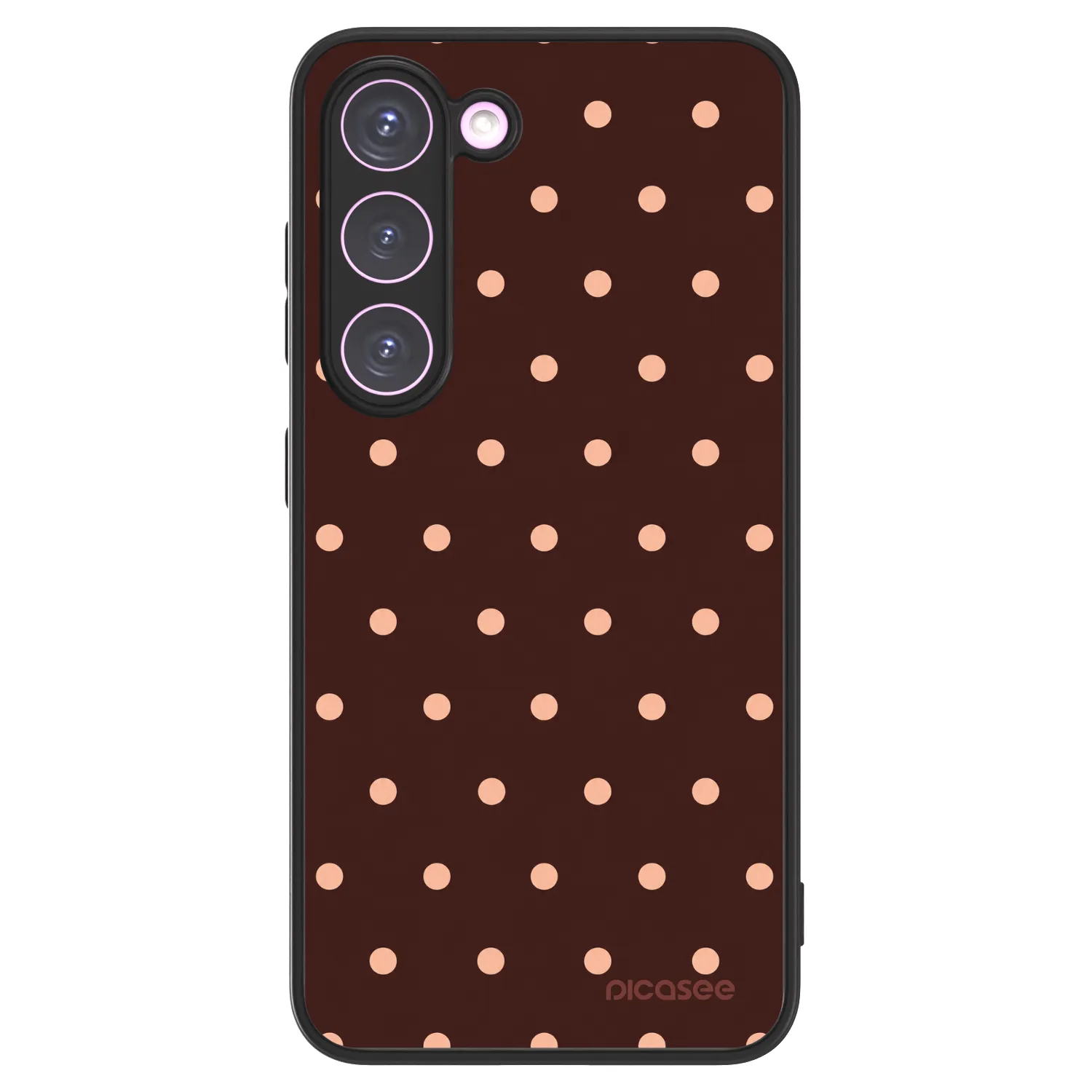 Picasee ULTIMATE CASE PowerShare pro Samsung Galaxy S23 5G - Peach Dots & Chocolate