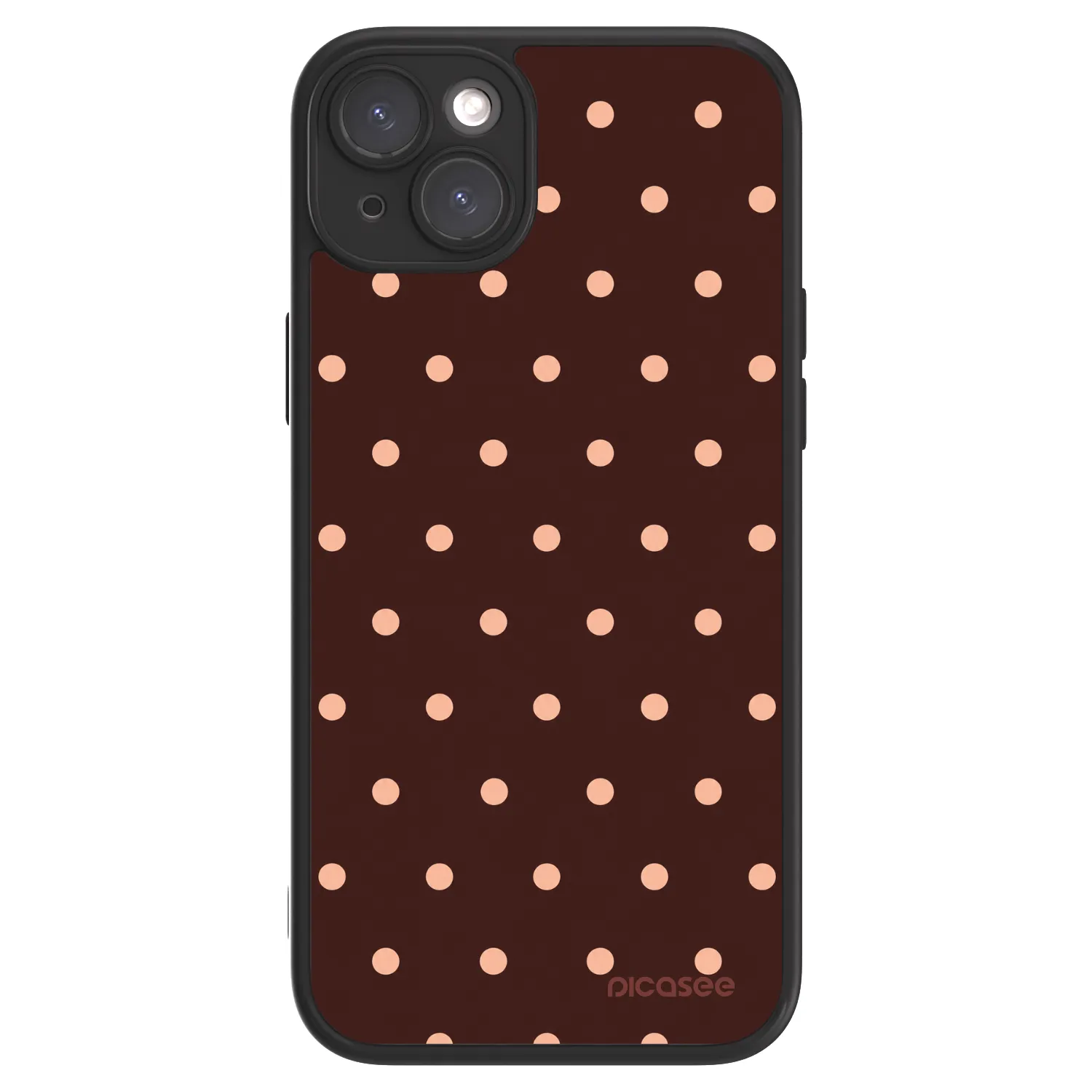 Picasee ULTIMATE CASE pro Apple iPhone 15 Plus - Peach Dots & Chocolate