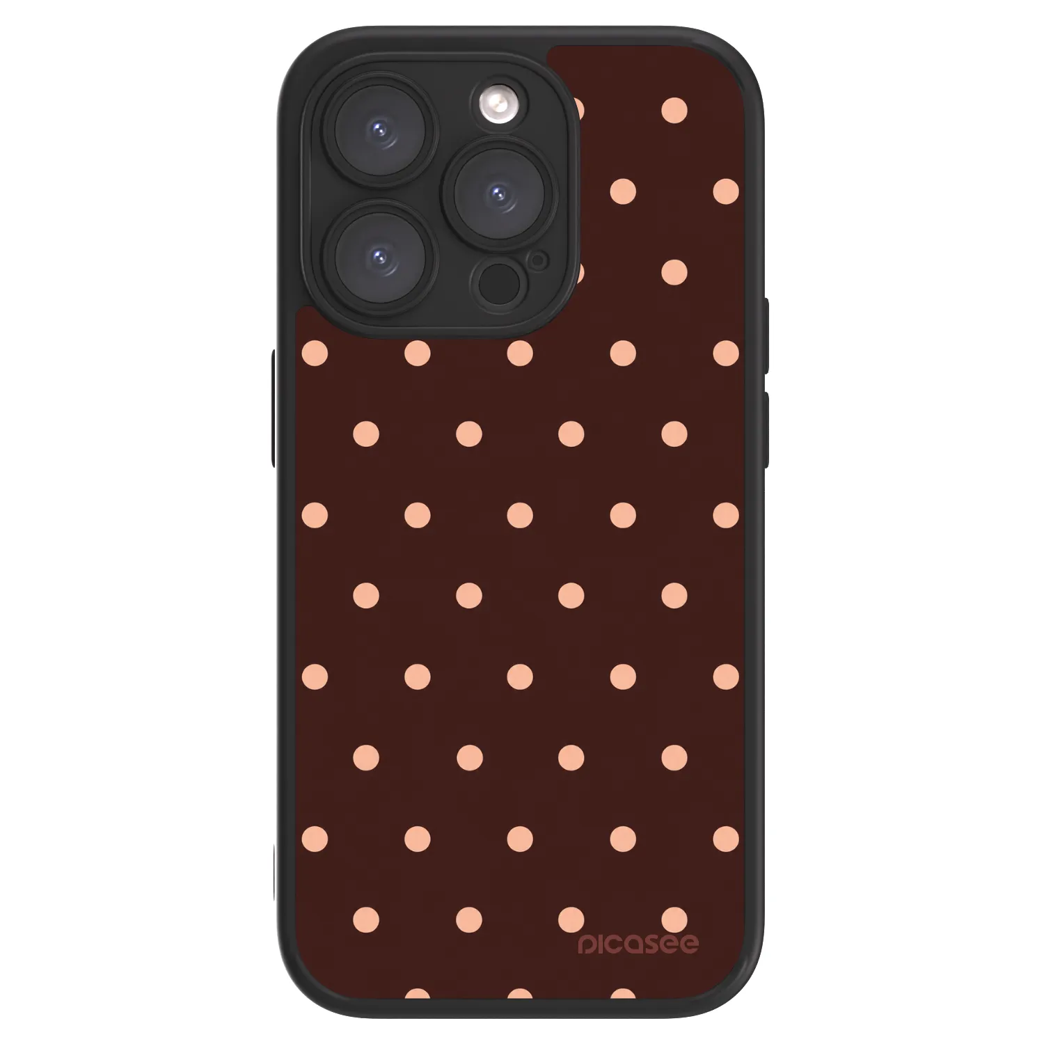 Picasee ULTIMATE CASE MagSafe pro Apple iPhone 15 Pro - Peach Dots & Chocolate