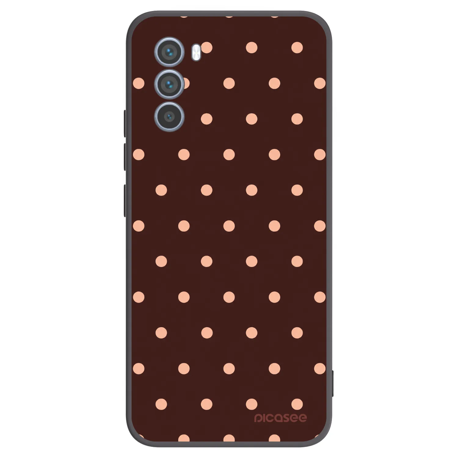 Picasee silikónový čierny obal pre Motorola Moto G62 - Peach Dots & Chocolate