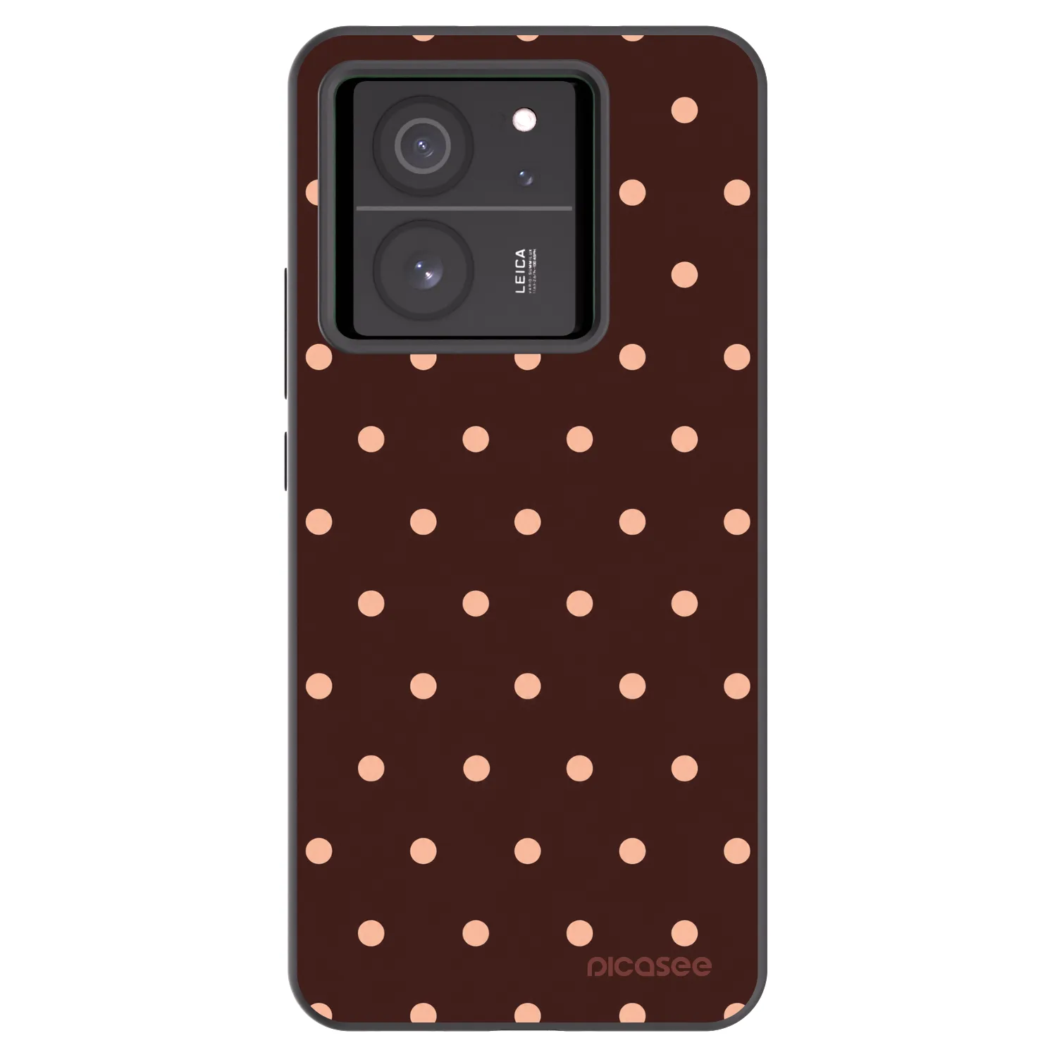 Picasee silikónový čierny obal pre Xiaomi 13T Pro - Peach Dots & Chocolate