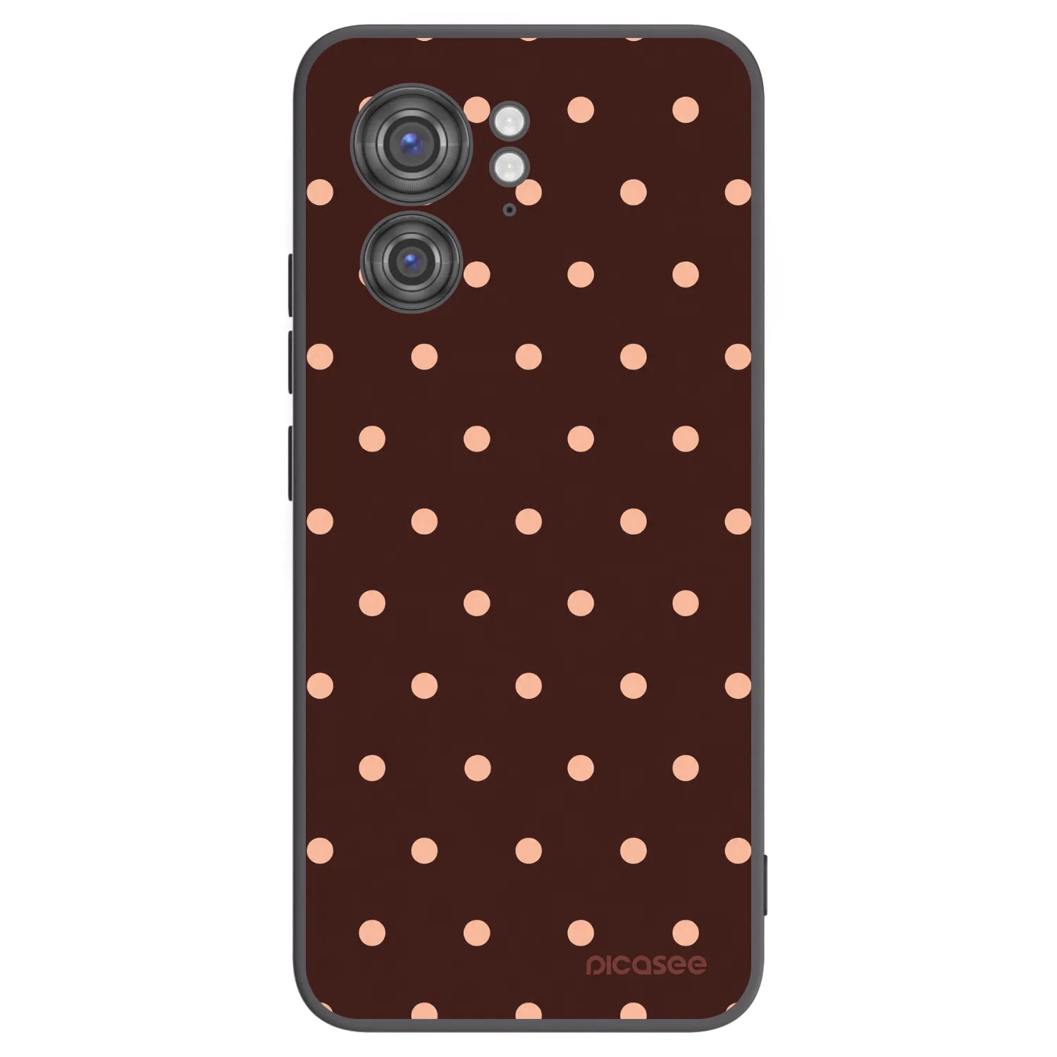 Picasee silikónový čierny obal pre Motorola Edge 40 - Peach Dots & Chocolate