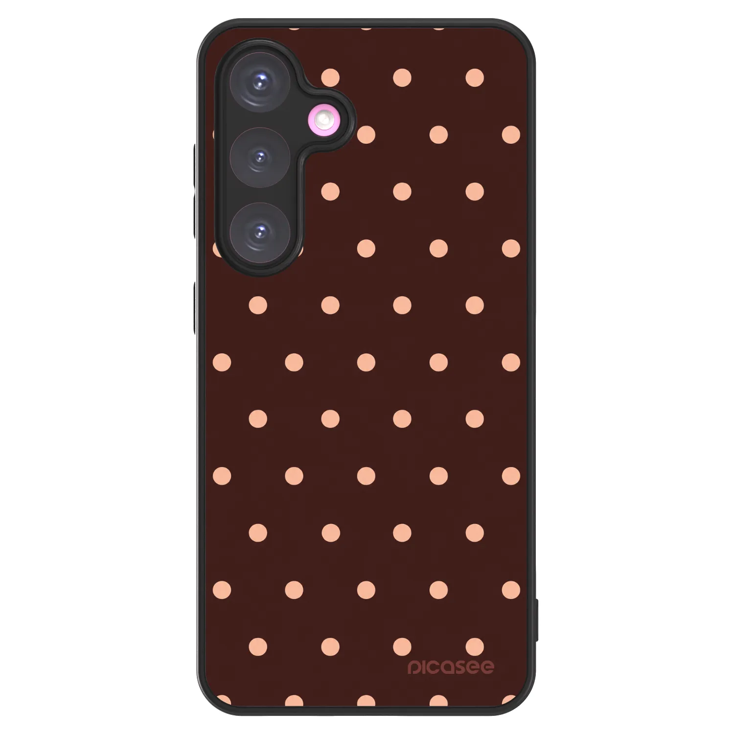 Picasee ULTIMATE CASE PowerShare pro Samsung Galaxy S24+ S926B 5G - Peach Dots & Chocolate