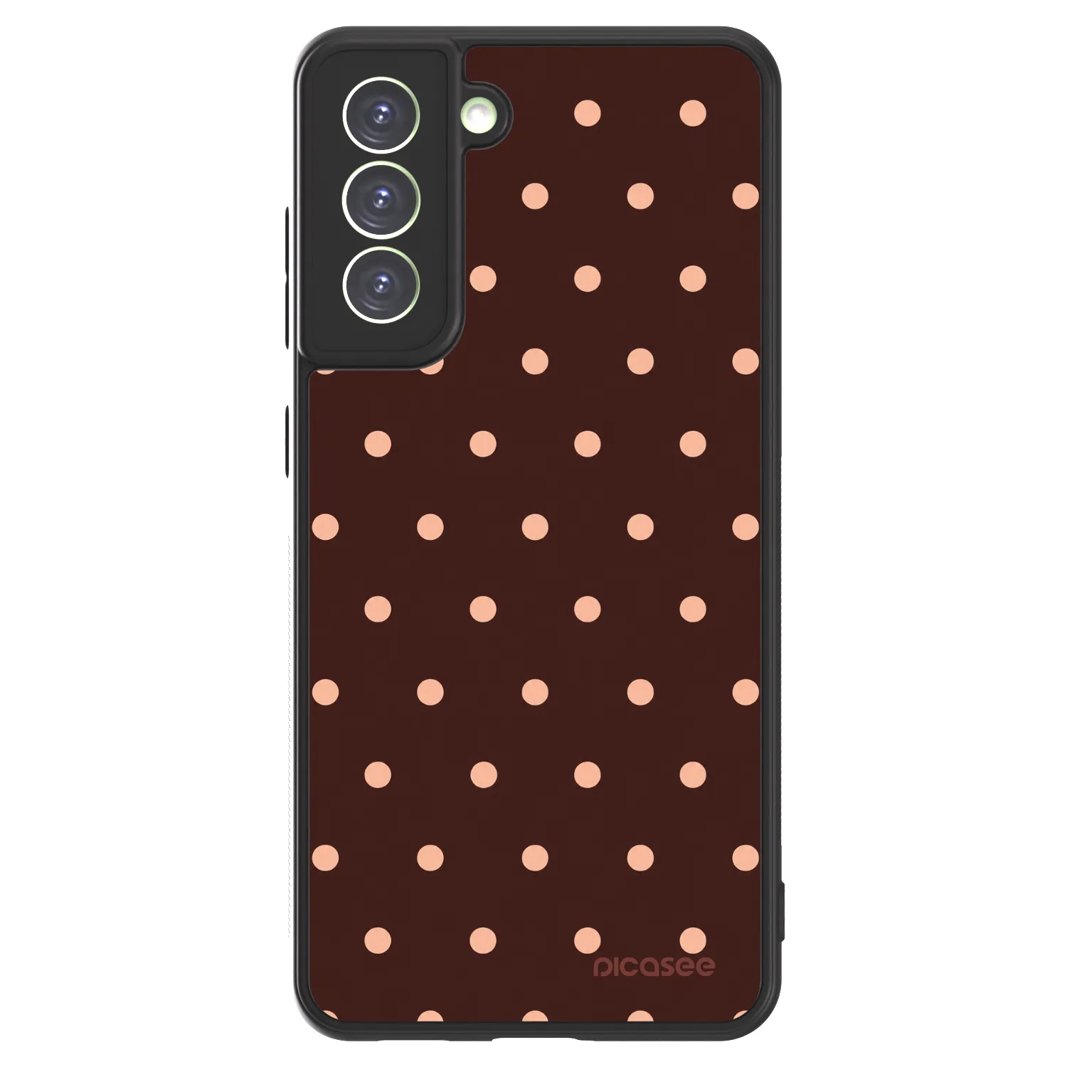 Picasee ULTIMATE CASE PowerShare pro Samsung Galaxy S21 FE 5G - Peach Dots & Chocolate