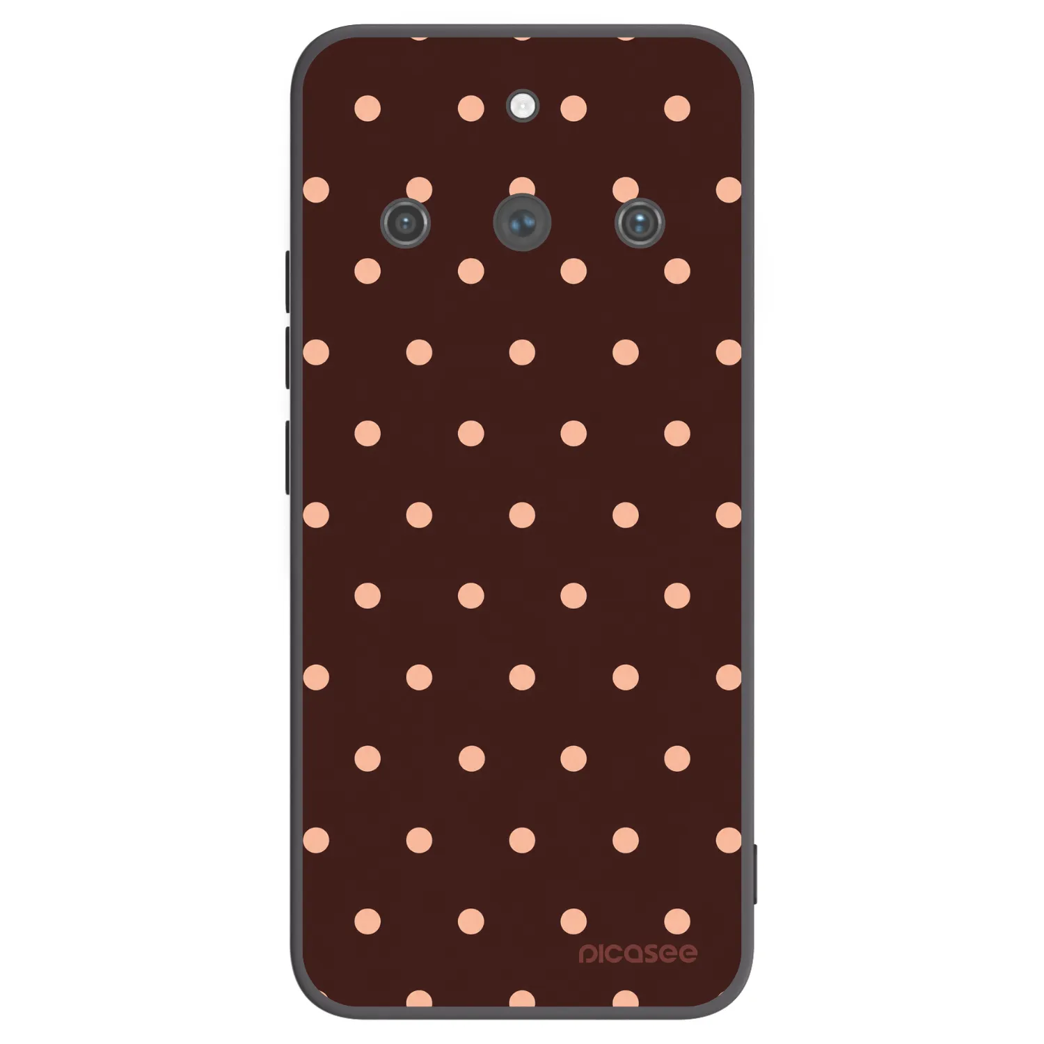 Picasee silikónový čierny obal pre Realme 11 Pro+ - Peach Dots & Chocolate