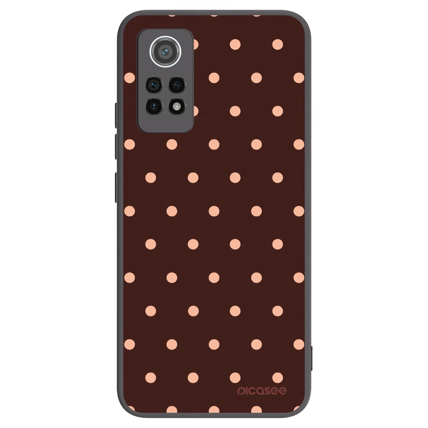 Picasee silikónový čierny obal pre Xiaomi Redmi Note 12 Pro 4G - Peach Dots & Chocolate