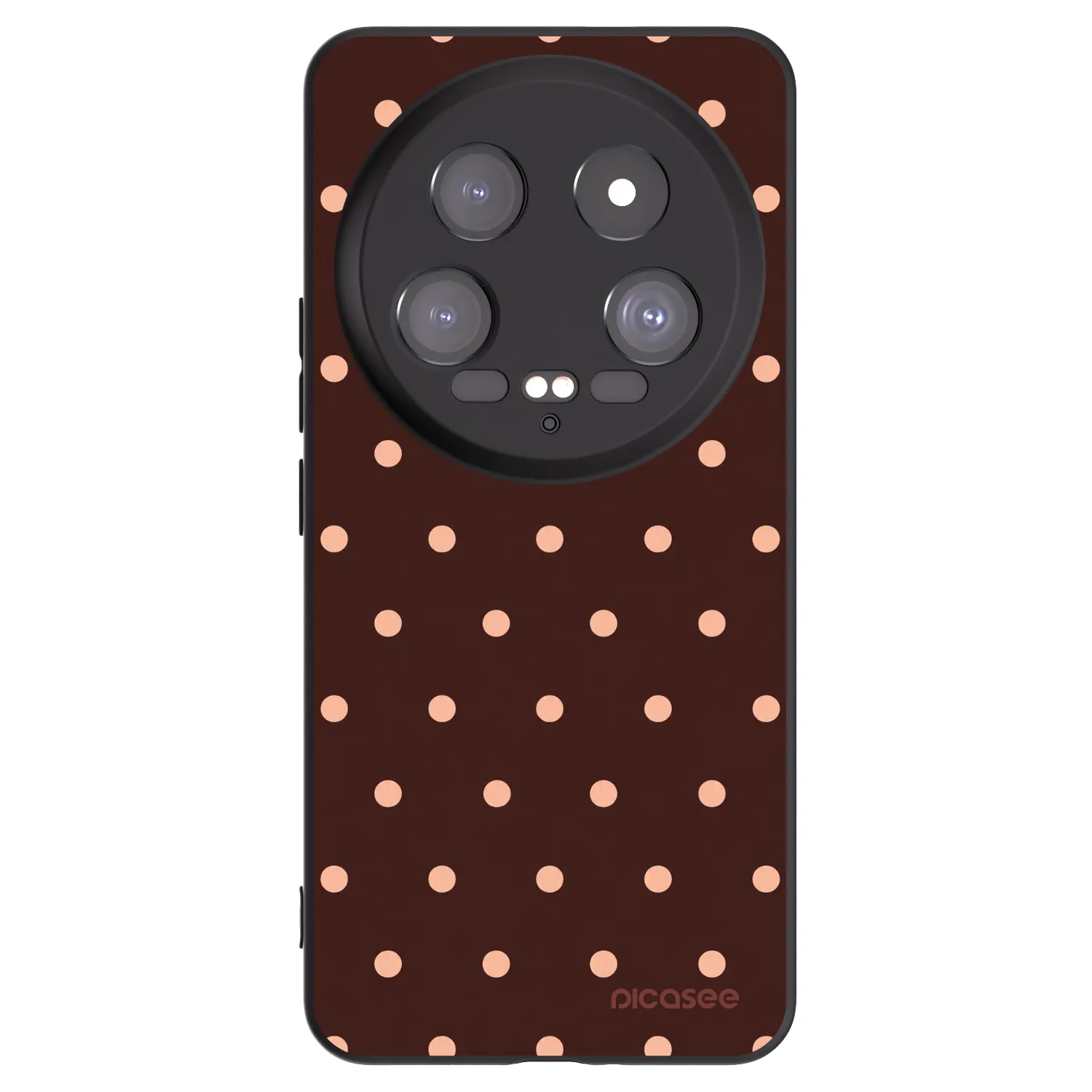 Picasee silikónový čierny obal pre Xiaomi 14 Ultra - Peach Dots & Chocolate
