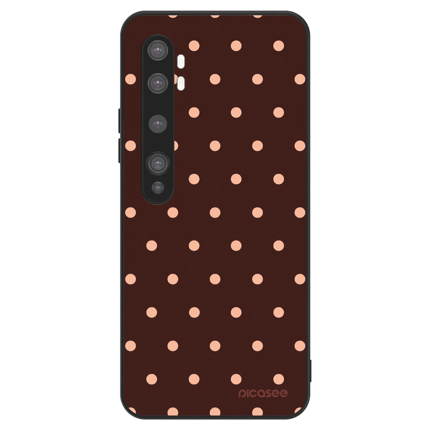 Picasee ULTIMATE CASE pro Xiaomi Mi Note 10 (Pro) - Peach Dots & Chocolate
