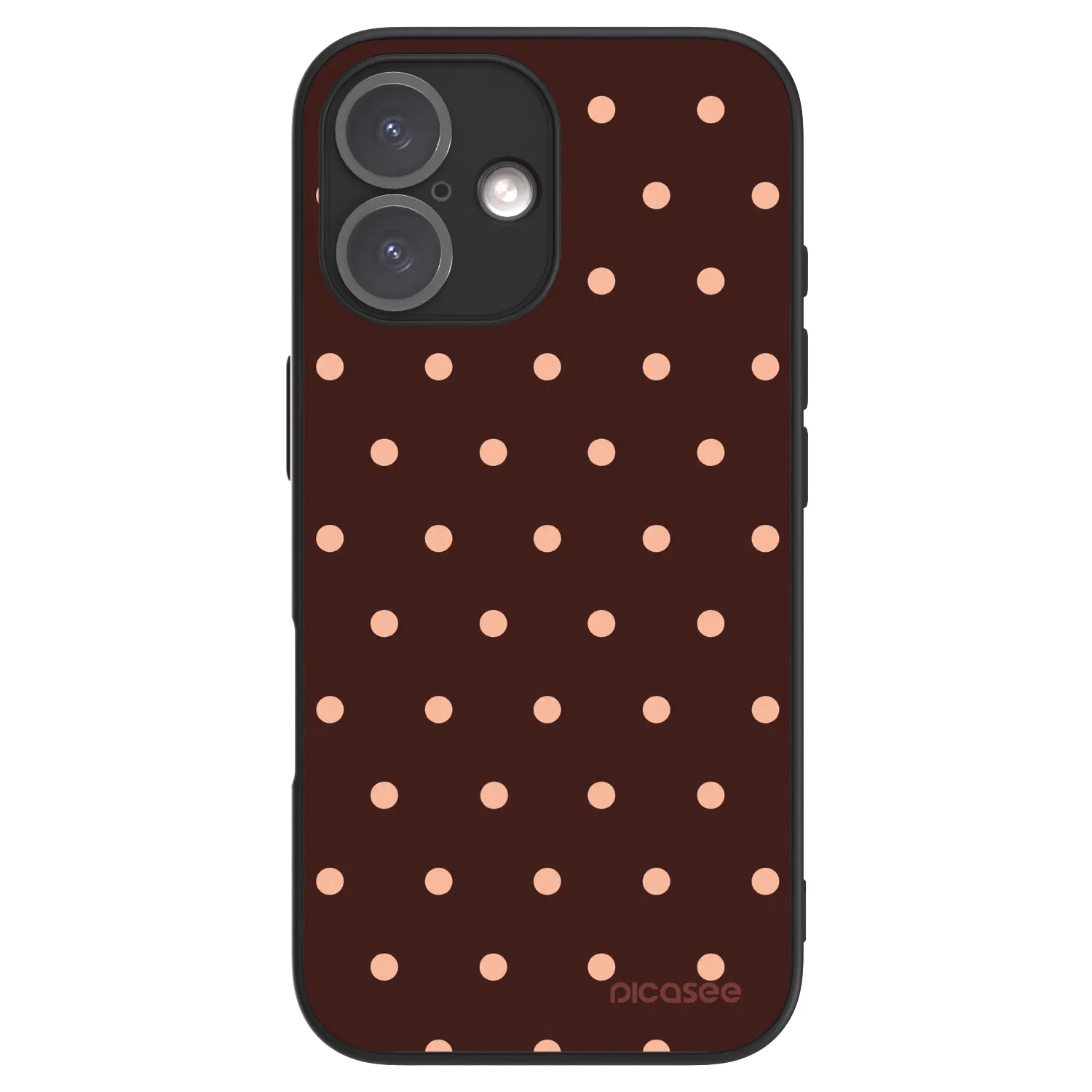 Picasee ULTIMATE CASE pro Apple iPhone 16 - Peach Dots & Chocolate