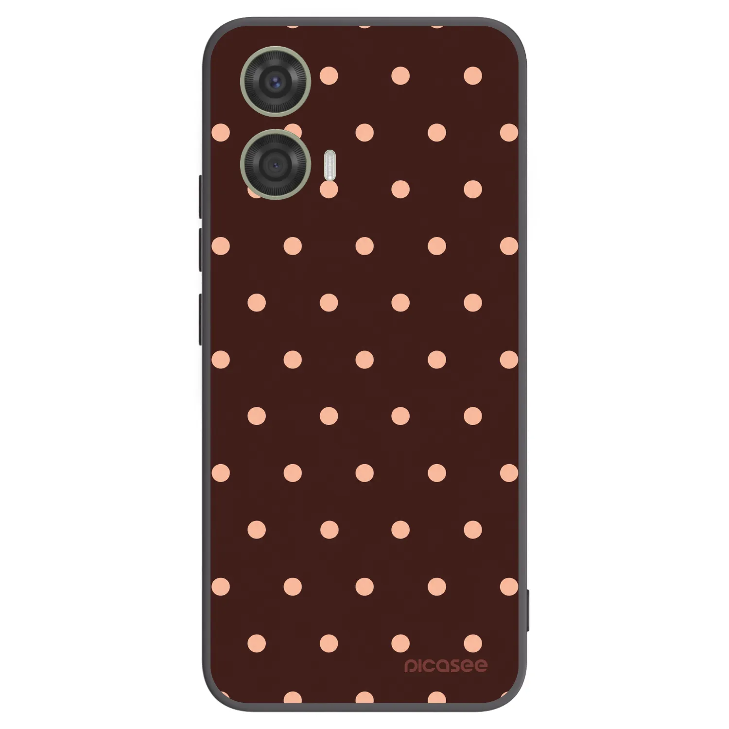 Picasee silikónový čierny obal pre Motorola Moto G24 - Peach Dots & Chocolate