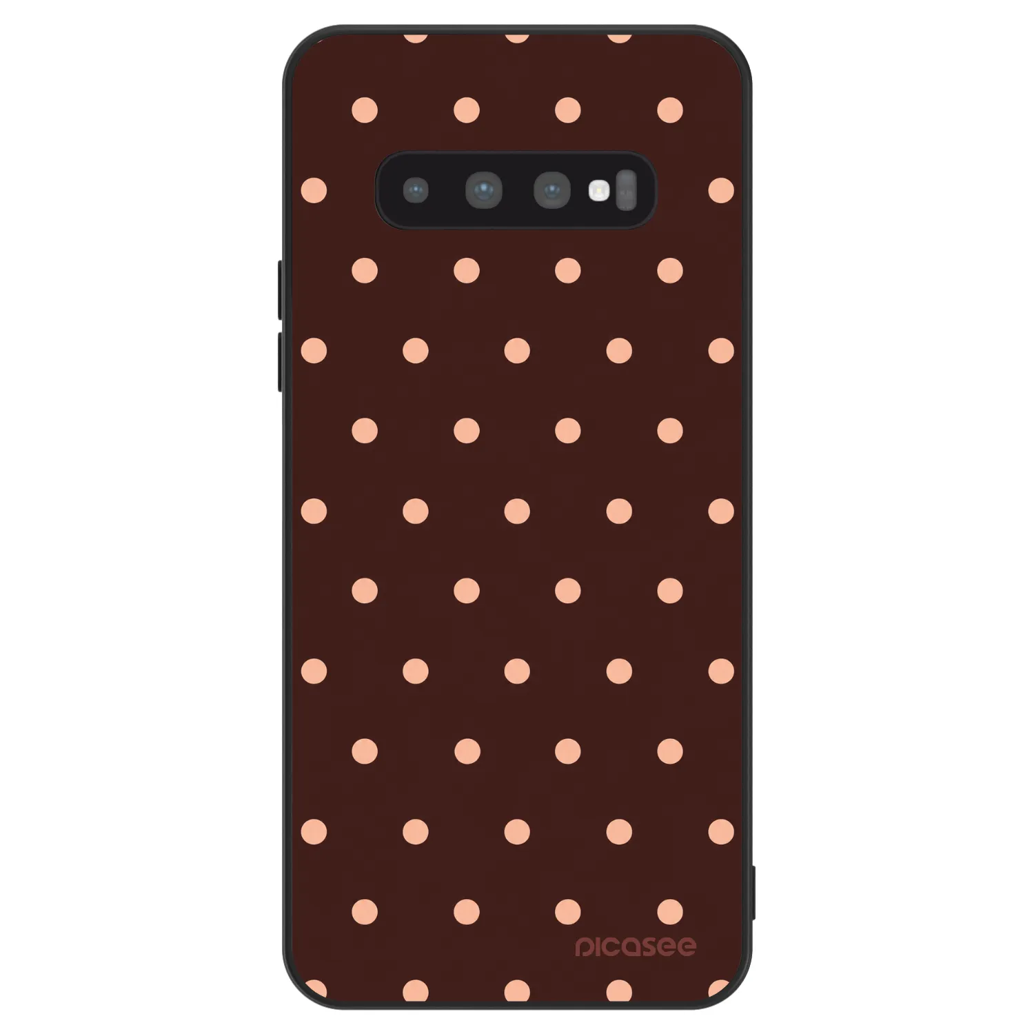 Picasee ULTIMATE CASE pro Samsung Galaxy S10 Plus G975 - Peach Dots & Chocolate