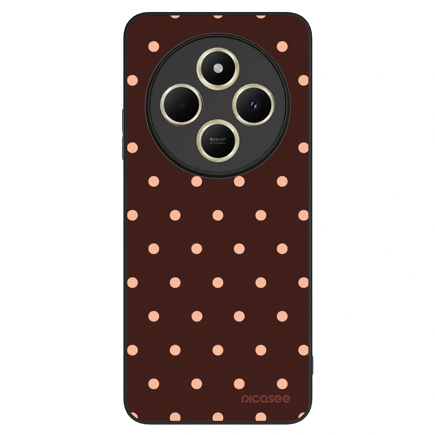 Picasee ULTIMATE CASE pro Xiaomi Redmi 14C - Peach Dots & Chocolate