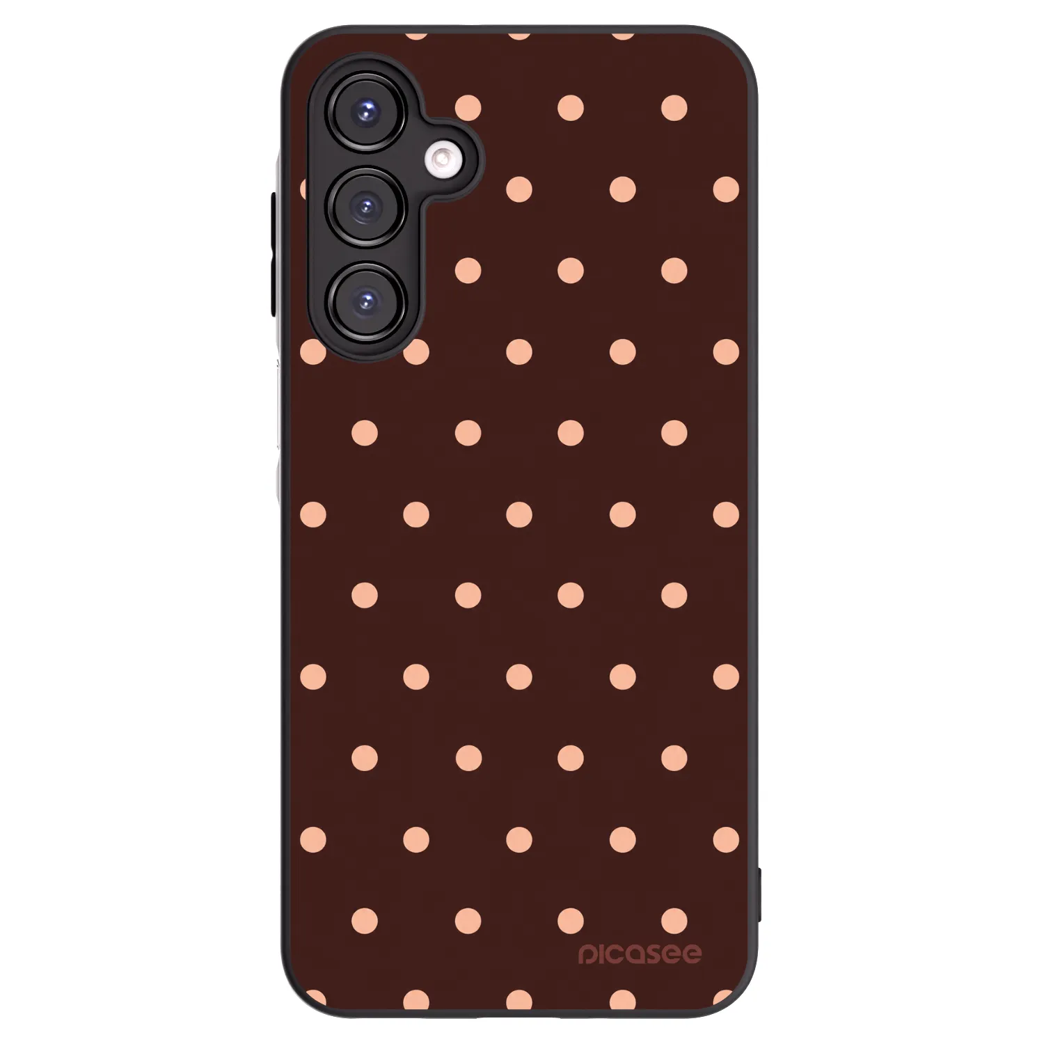 Picasee silikónový čierny obal pre Samsung Galaxy A16 5G - Peach Dots & Chocolate