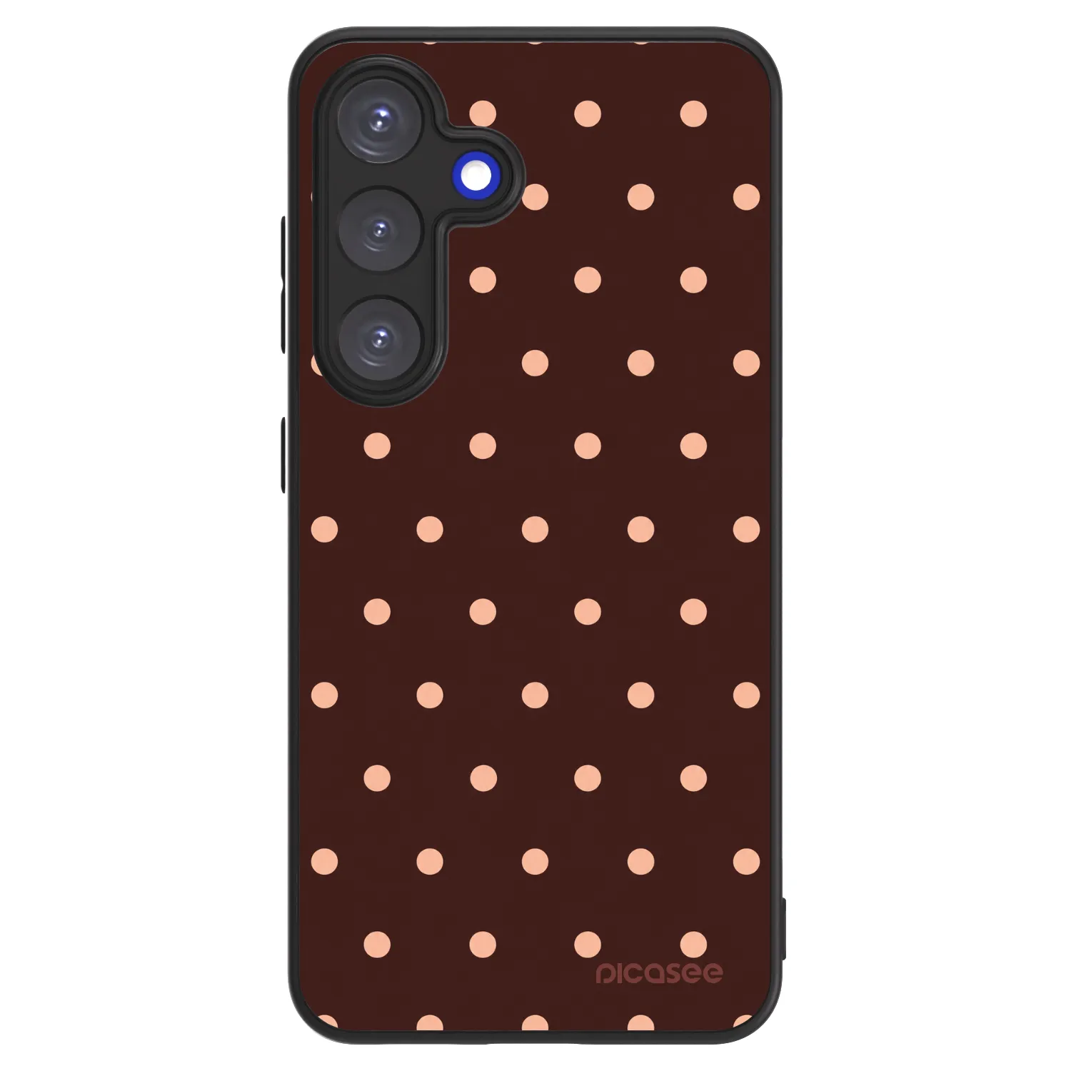Picasee ULTIMATE CASE PowerShare pro Samsung Galaxy S25 5G - Peach Dots & Chocolate