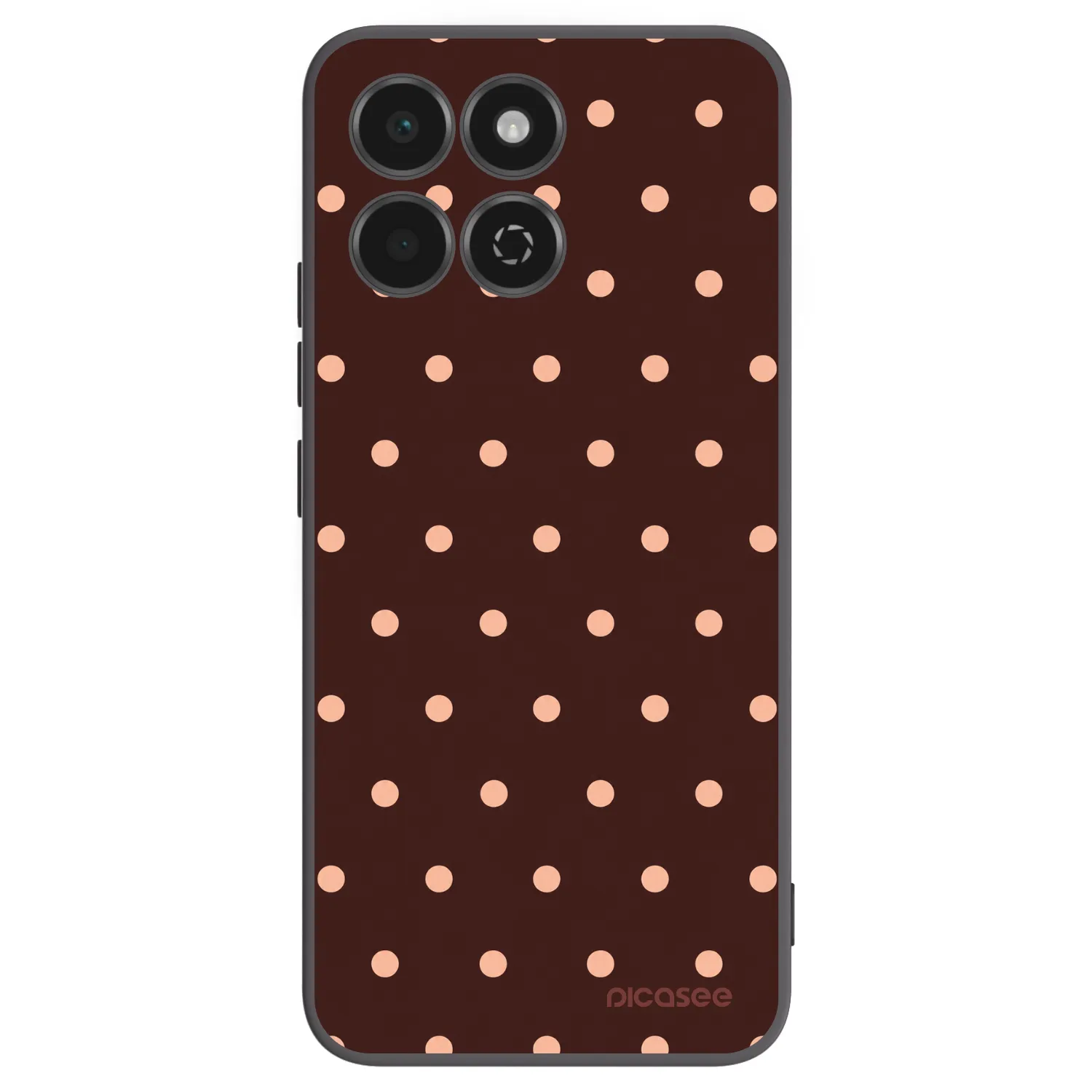 Picasee silikónový čierny obal pre Honor 200 Smart 5G - Peach Dots & Chocolate
