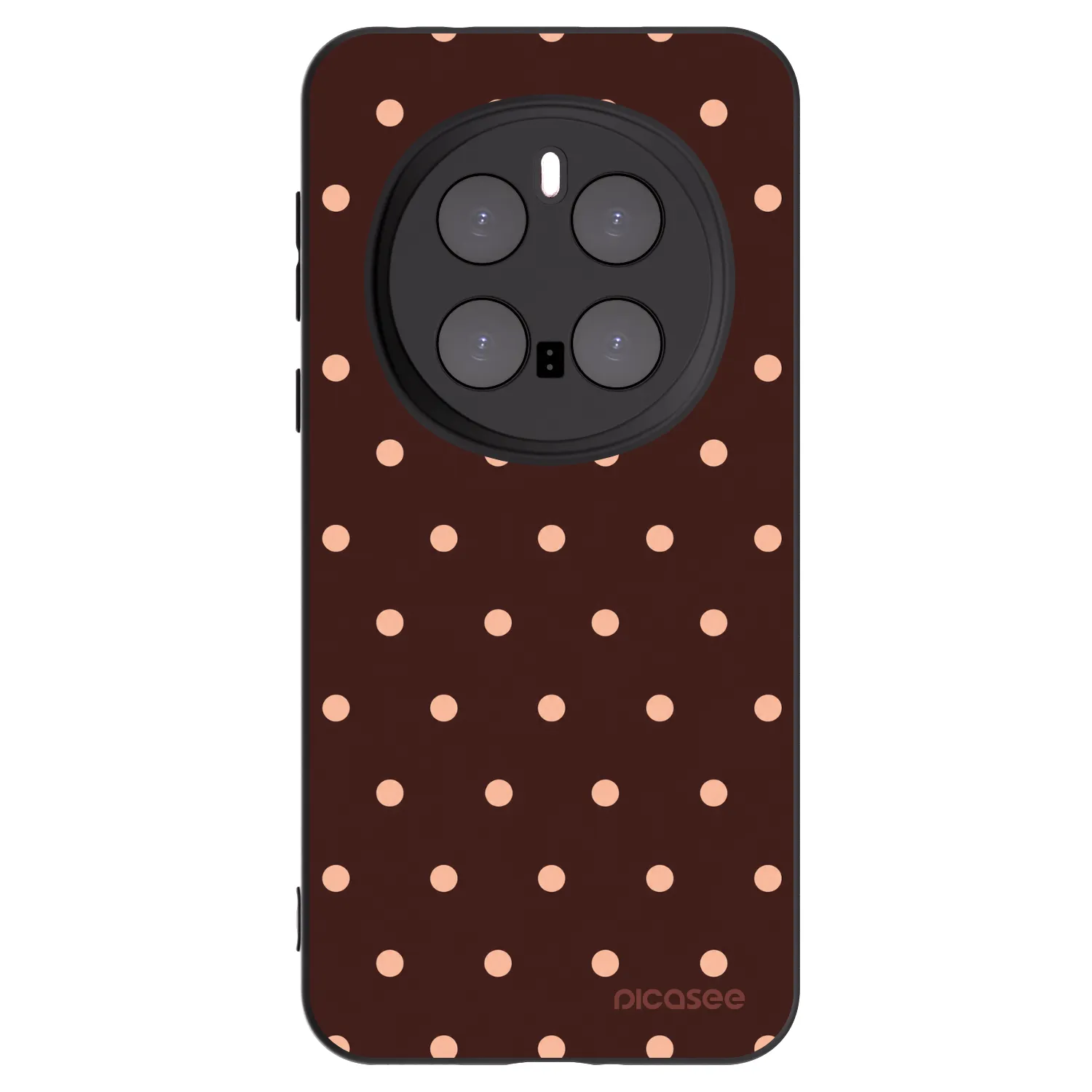 Picasee silikónový čierny obal pre Honor Magic7 Pro 5G - Peach Dots & Chocolate