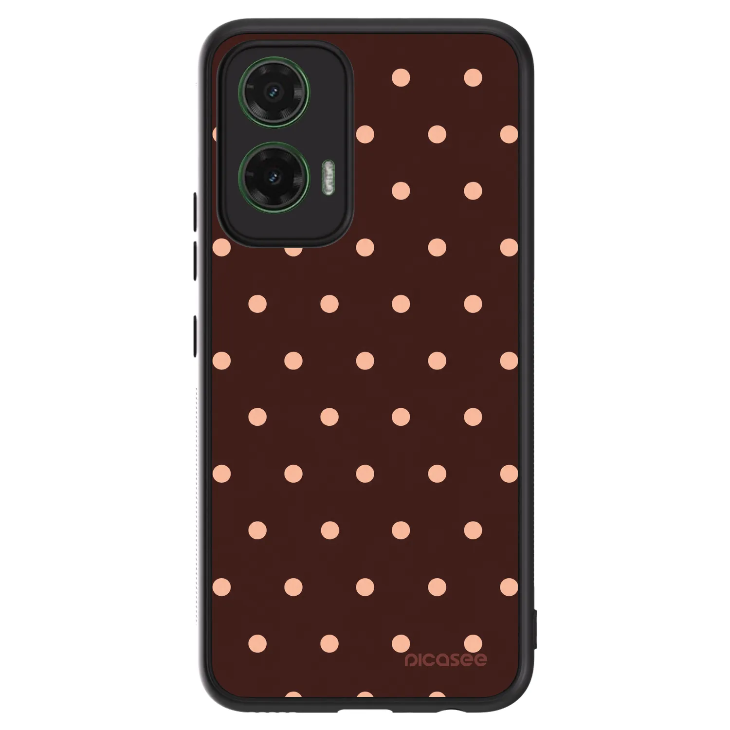 Picasee ULTIMATE CASE pro Motorola Moto G35 5G - Peach Dots & Chocolate