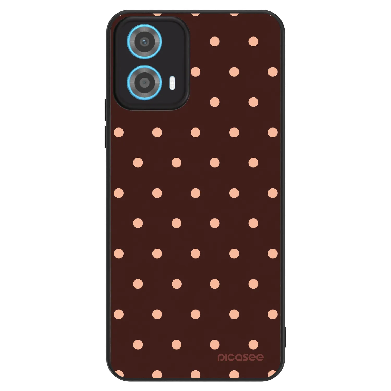 Picasee ULTIMATE CASE pro Motorola Moto G34 5G - Peach Dots & Chocolate
