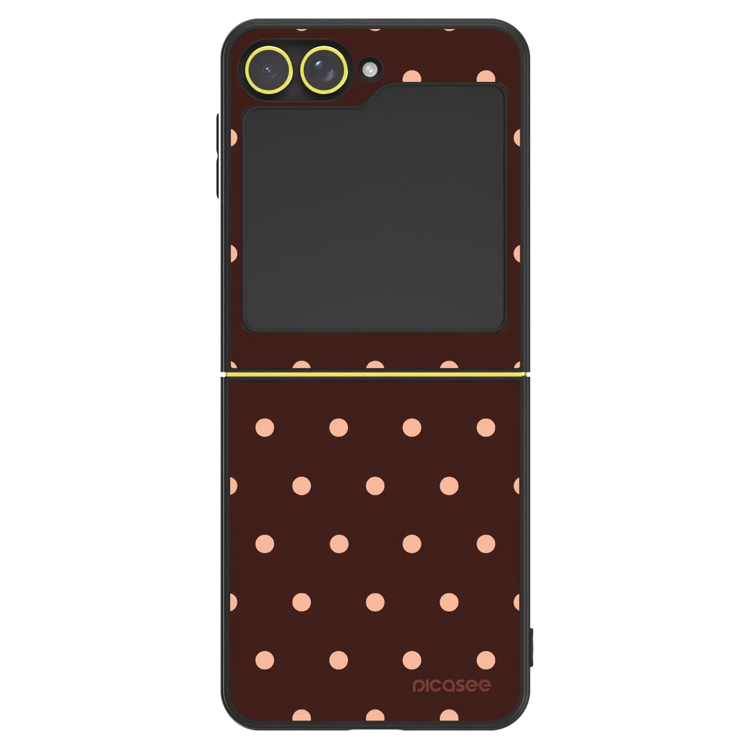 Picasee ULTIMATE CASE pro Samsung Galaxy Z Flip5 5G - Peach Dots & Chocolate
