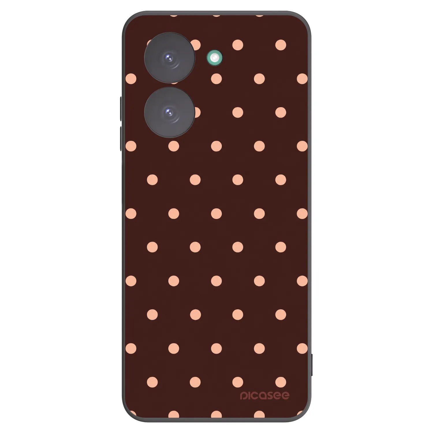 Picasee silikónový čierny obal pre Xiaomi Redmi A5 - Peach Dots & Chocolate