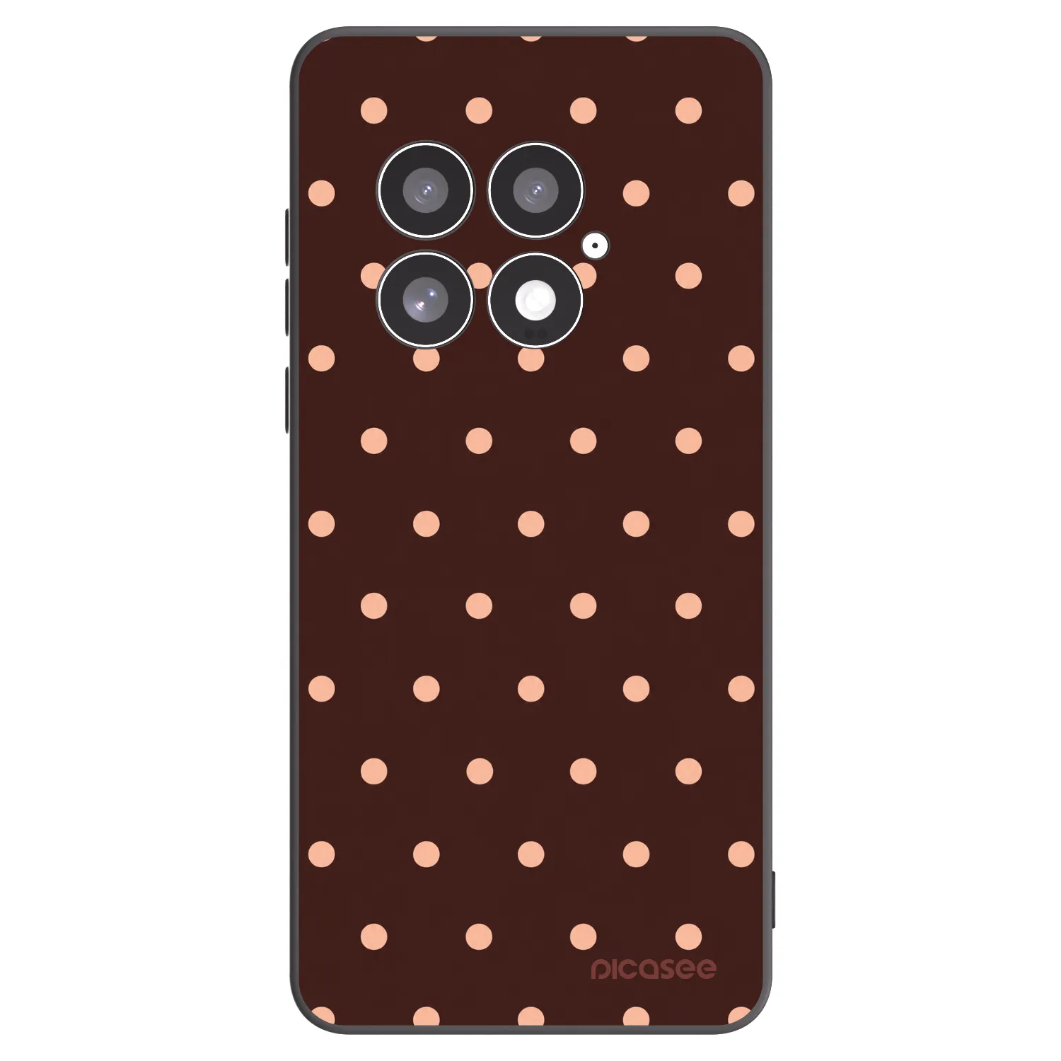 Picasee silikónový čierny obal pre OnePlus 13 5G - Peach Dots & Chocolate