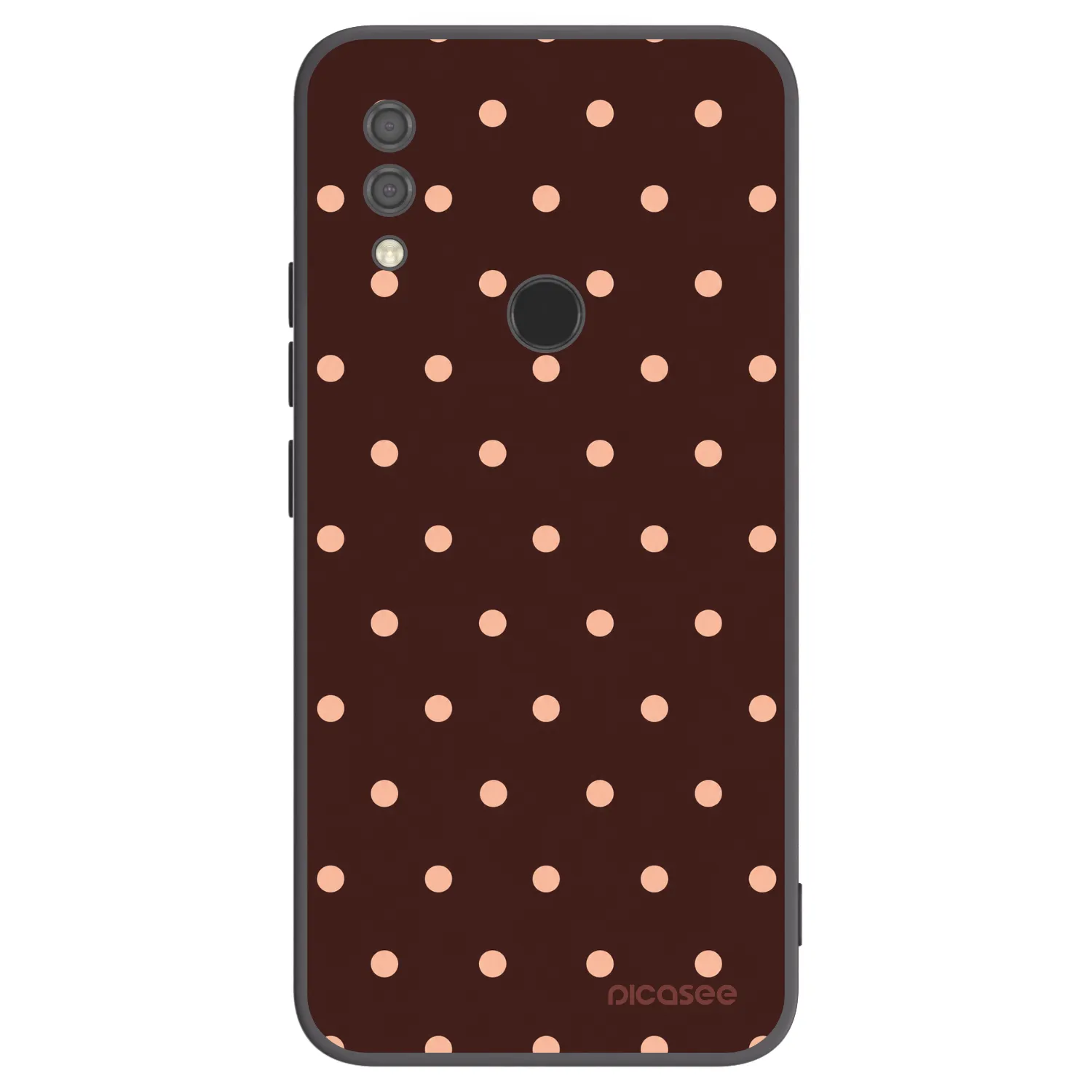 Picasee silikónový čierny obal pre Xiaomi Redmi 7 - Peach Dots & Chocolate