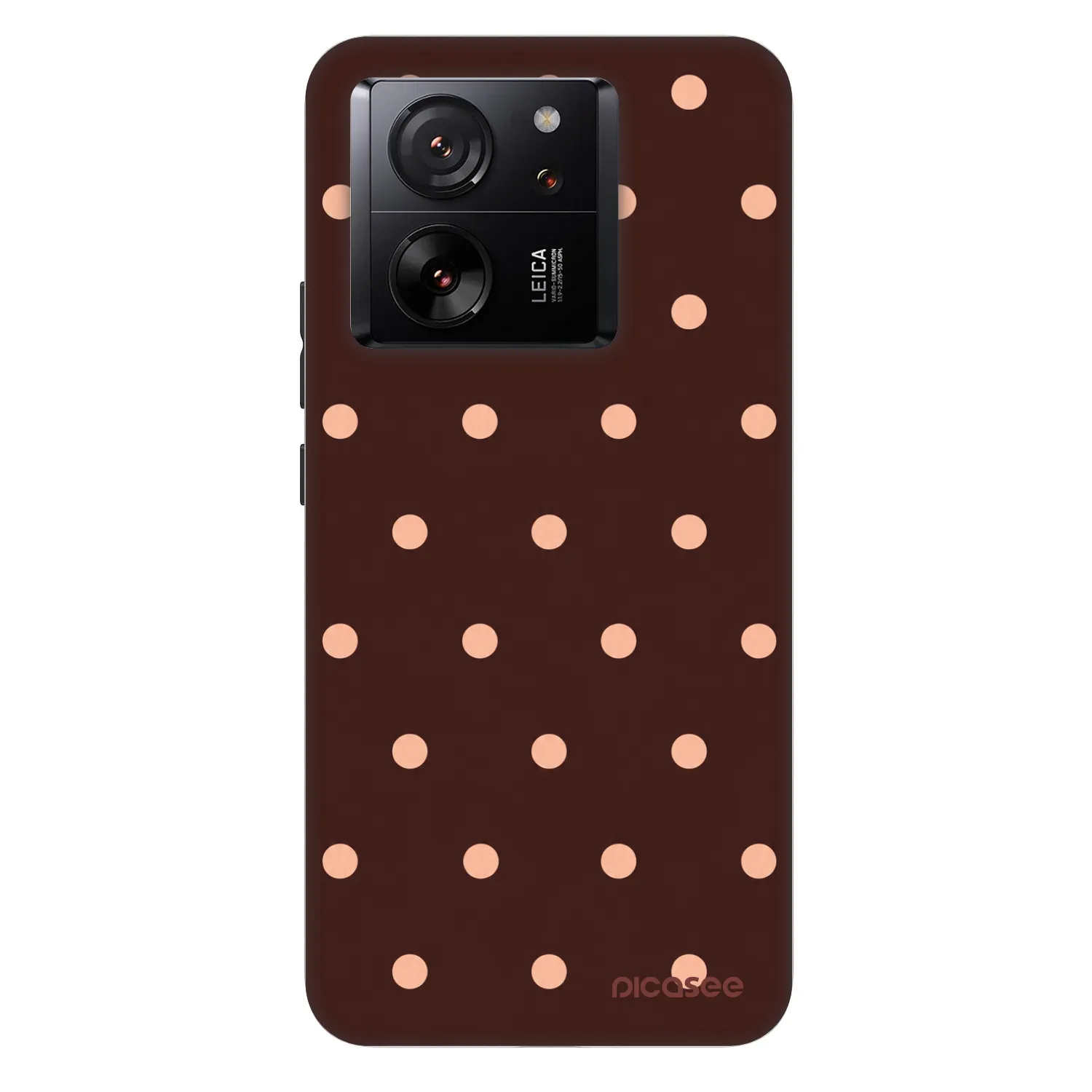 Picasee Fashion Case pre Xiaomi 13T Pro - Peach Dots & Chocolate
