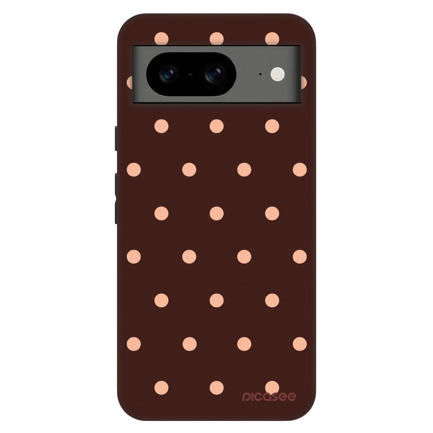 Picasee Fashion Case pre Google Pixel 8 Pro - Peach Dots & Chocolate