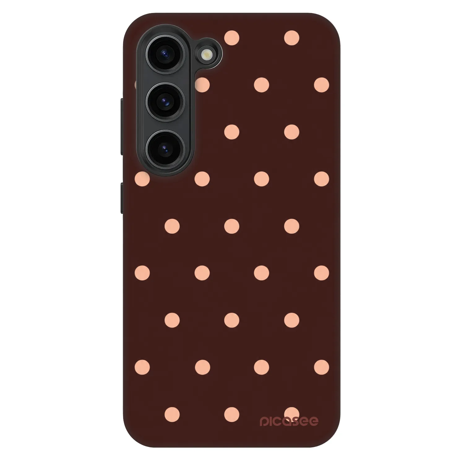 Picasee Fashion Case pre Samsung Galaxy S23+ 5G - Peach Dots & Chocolate