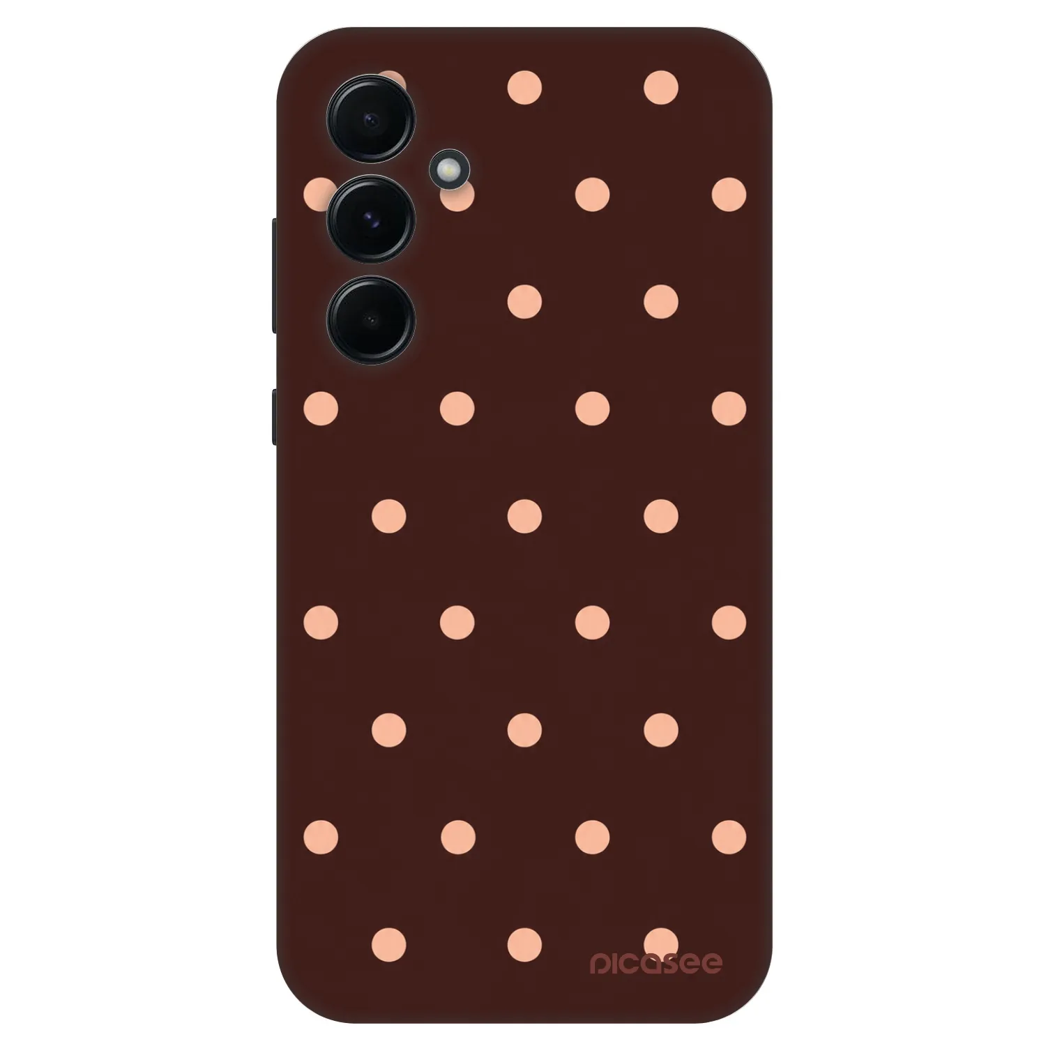 Picasee Fashion Case pre Samsung Galaxy A55 5G A556B - Peach Dots & Chocolate