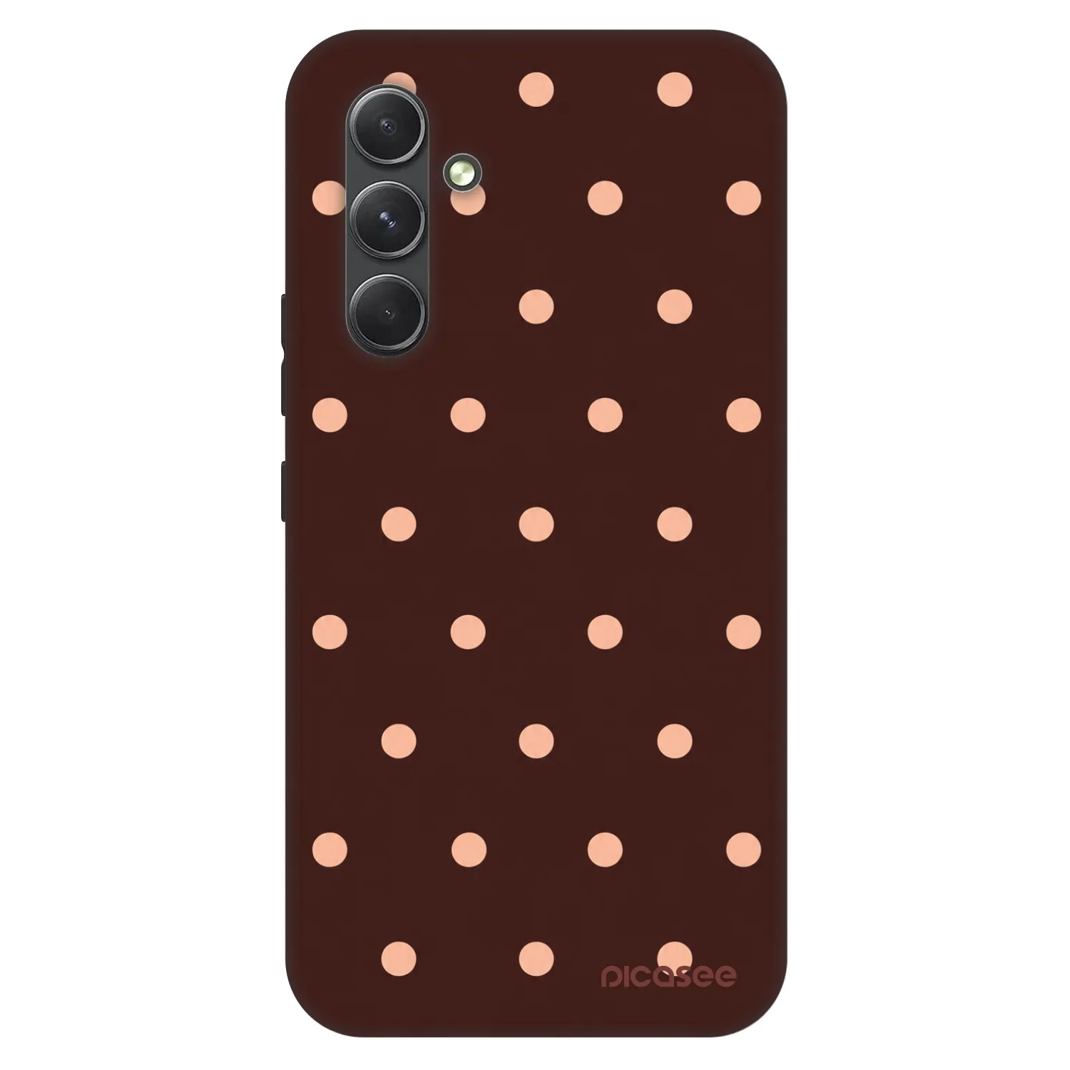 Picasee Fashion Case pre Samsung Galaxy A54 5G A546B - Peach Dots & Chocolate