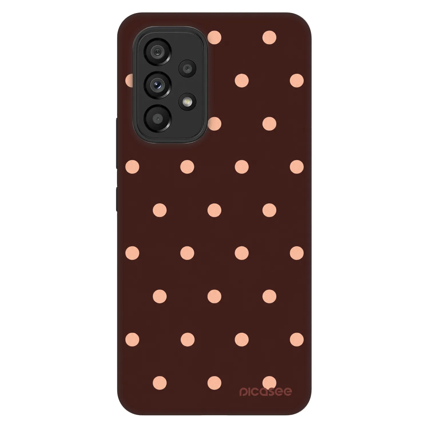 Picasee Fashion Case pre Samsung Galaxy A53 5G A536 - Peach Dots & Chocolate